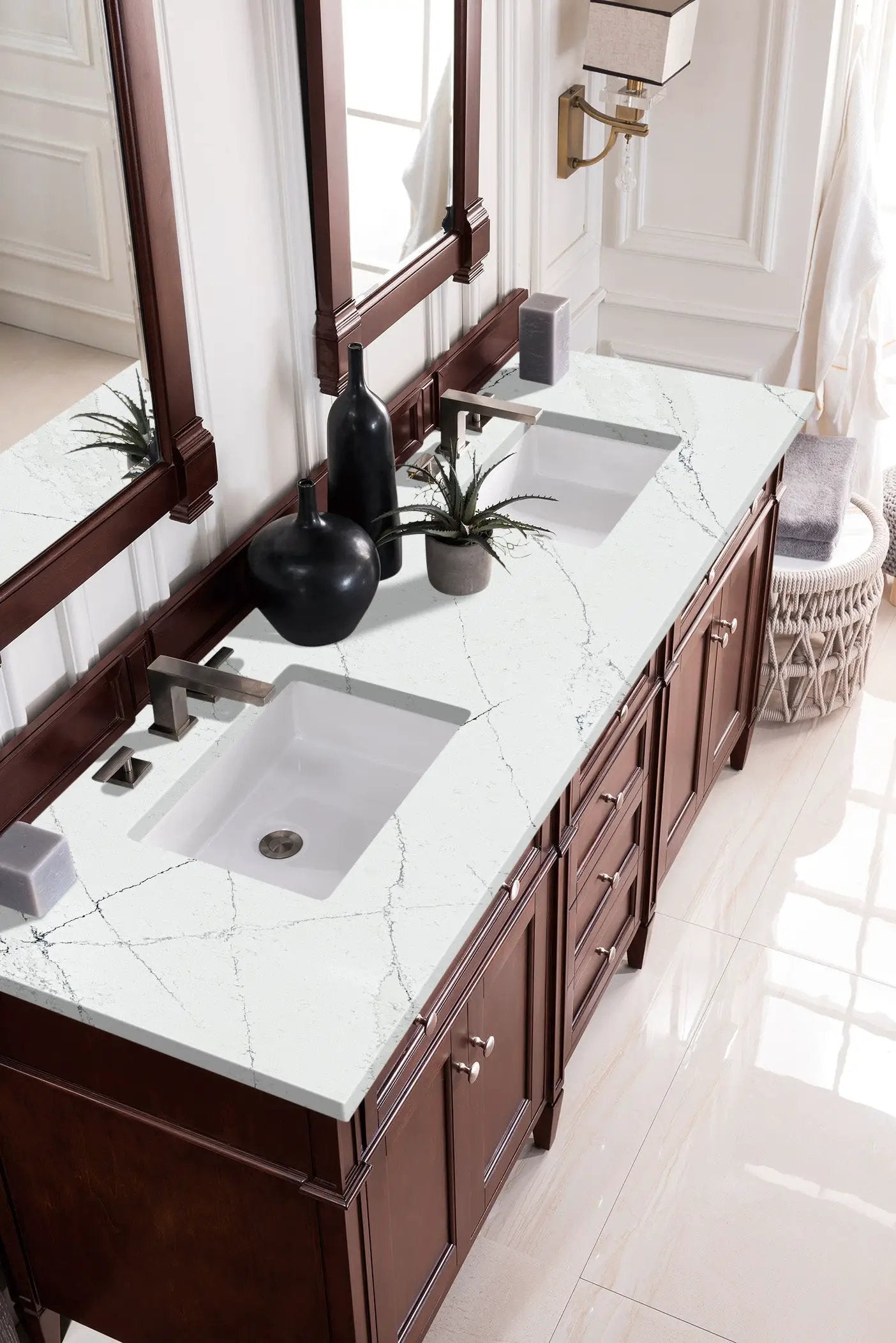 burnished mahogany vanity
