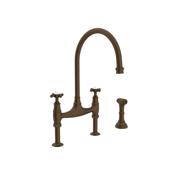 Rohl Georgian Era Bridge Kitchen Faucet with Side Spray