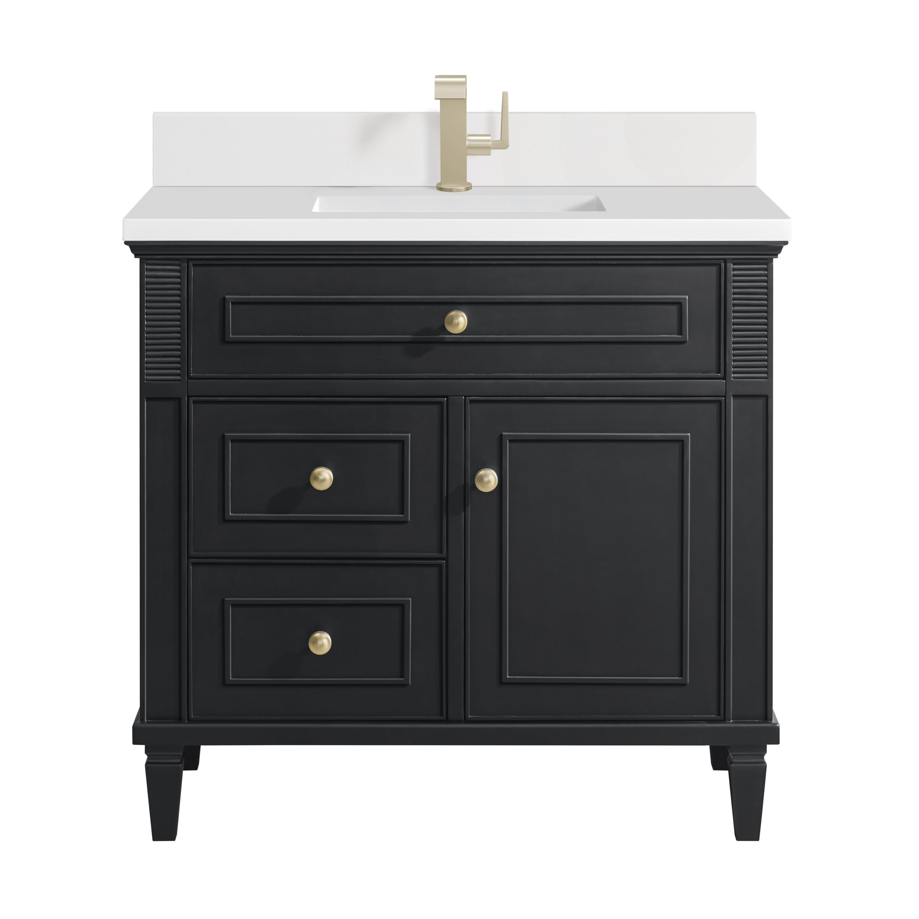 James Martin Vanities Lorelai 36" Single Vanity - Black Onyx