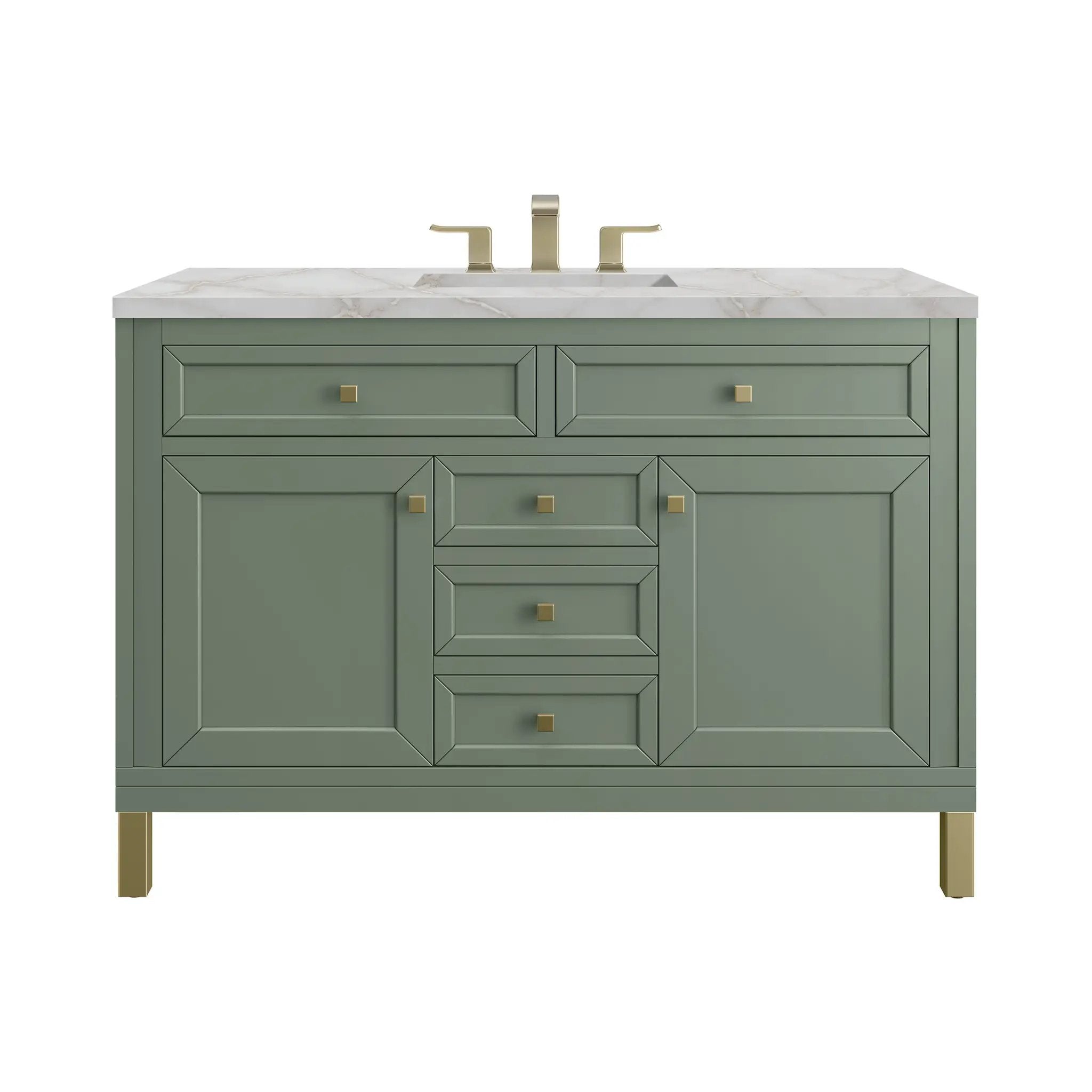 James Martin Chicago 48" Single Vanity Set - Smokey Celadon by James Martin Vanities