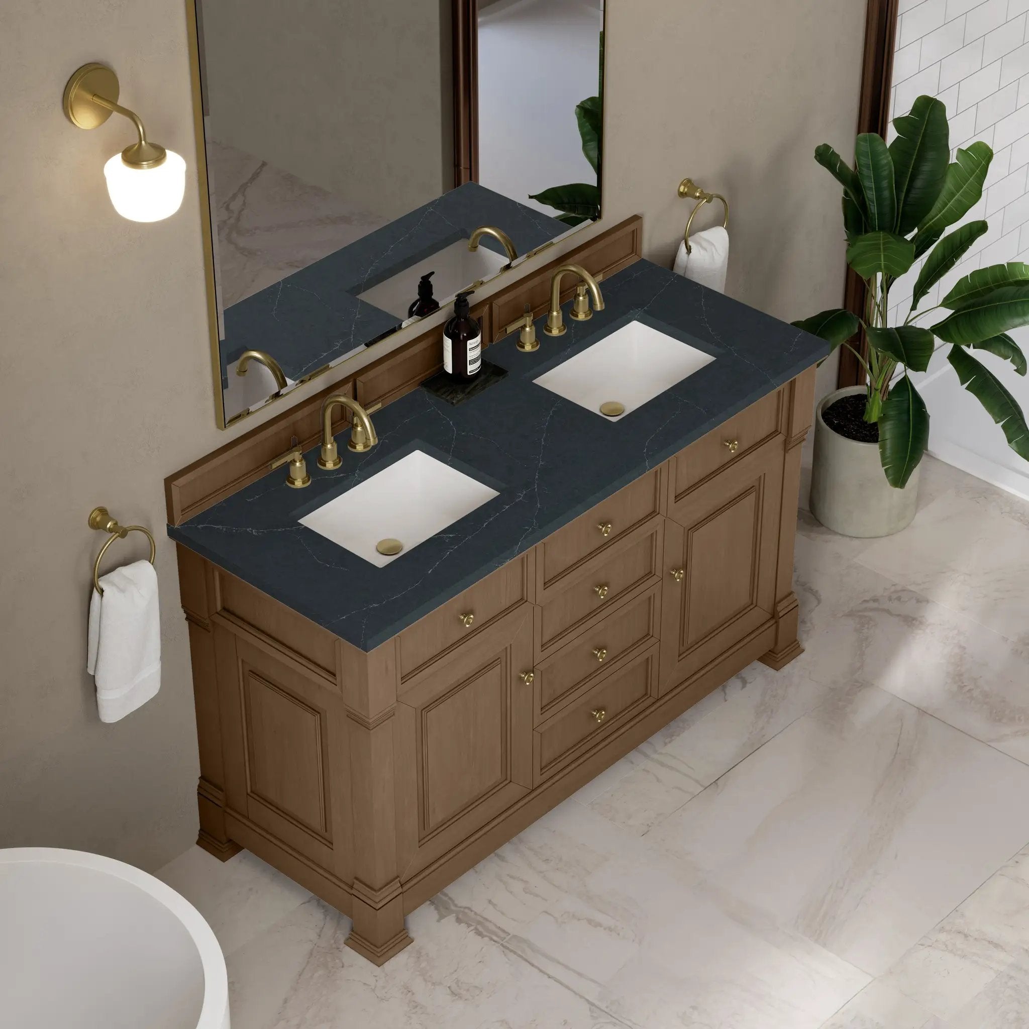 pecan vanity