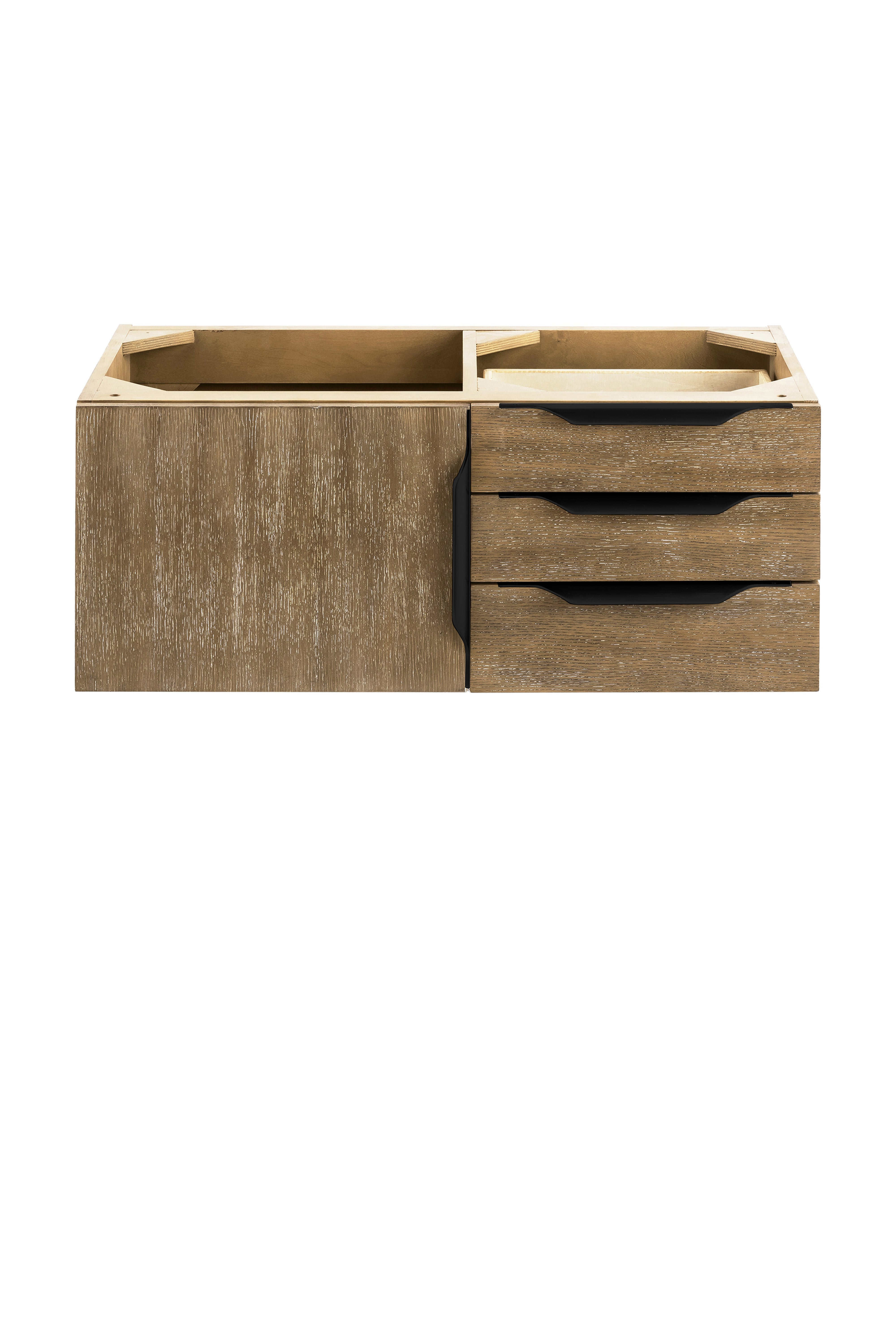 James Martin Vanities Columbia 36" Single Wall Mount Vanity Cabinet With Matte Black Base