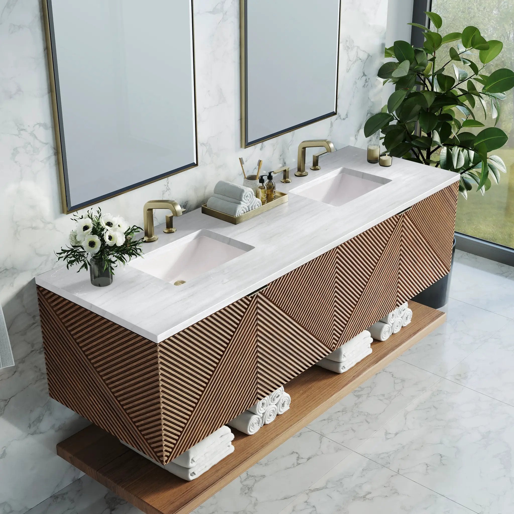 chestnut vanity