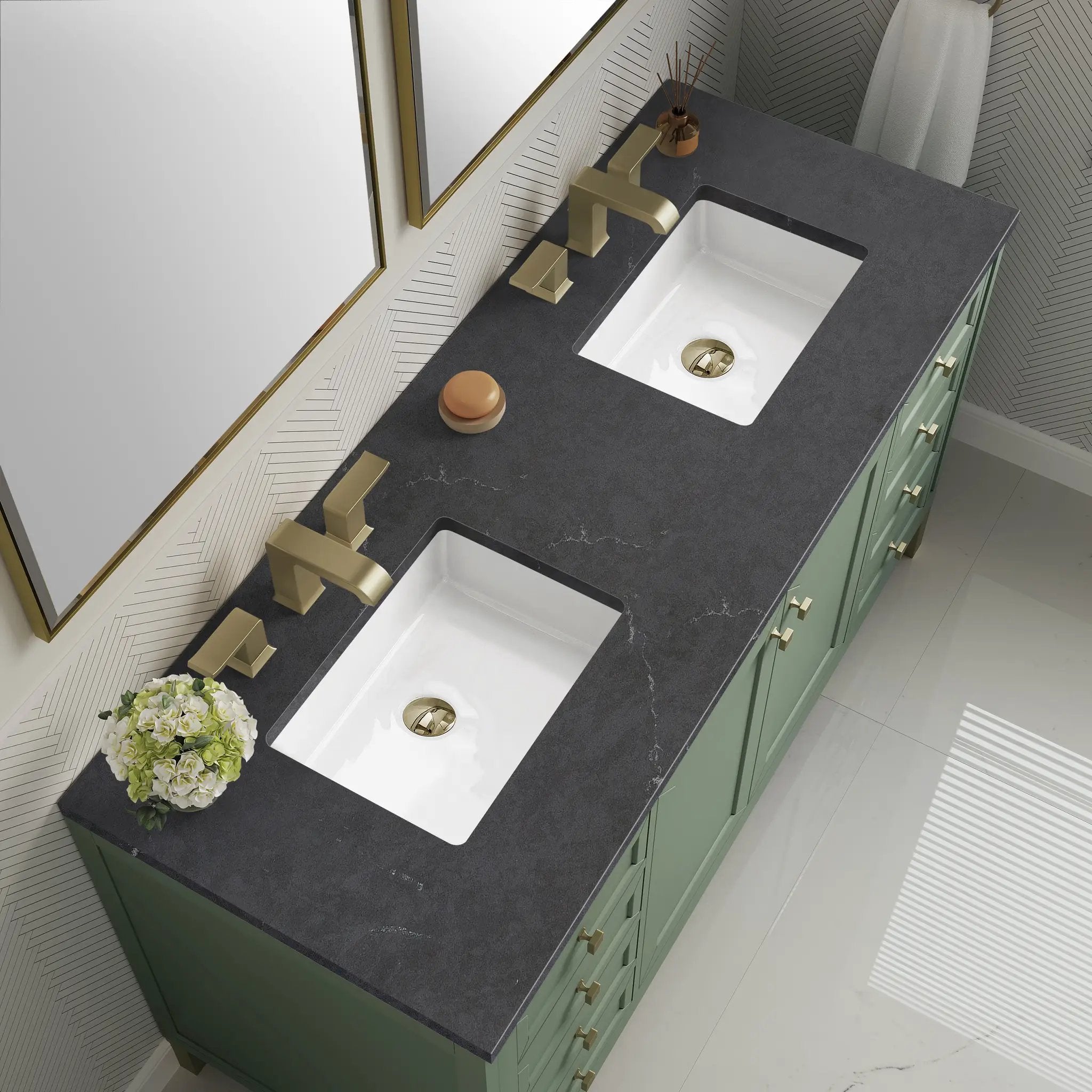 smokey celadon vanity