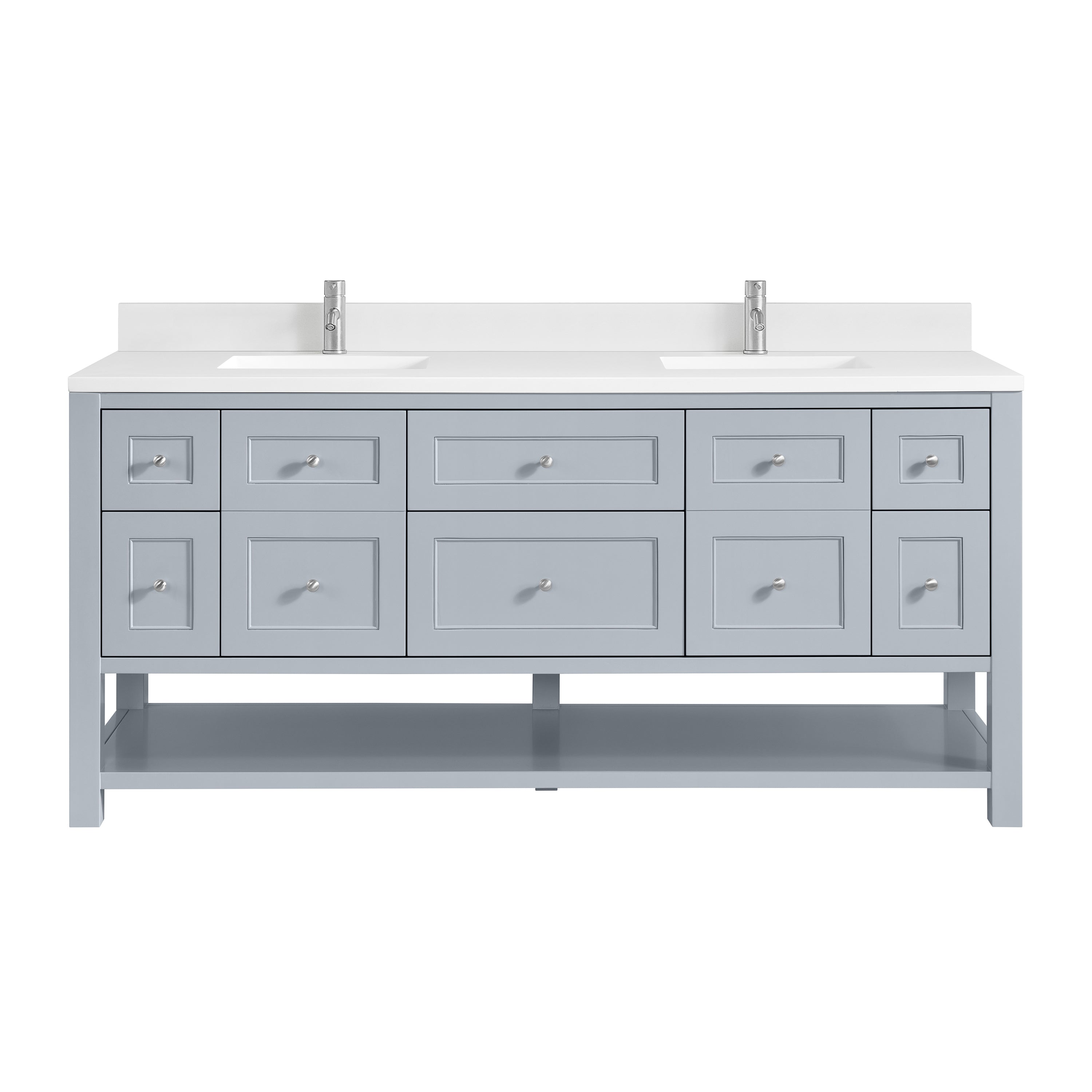 James Martin Vanities Breckenridge 72" Double Vanity - Serenity Blue