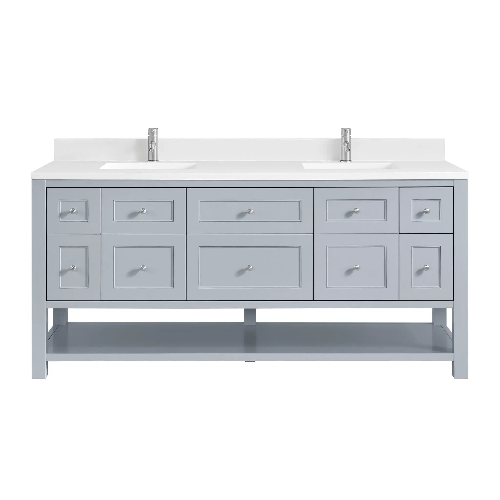 James Martin Breckenridge 72" Double Vanity Set - Serenity Blue by James Martin Vanities