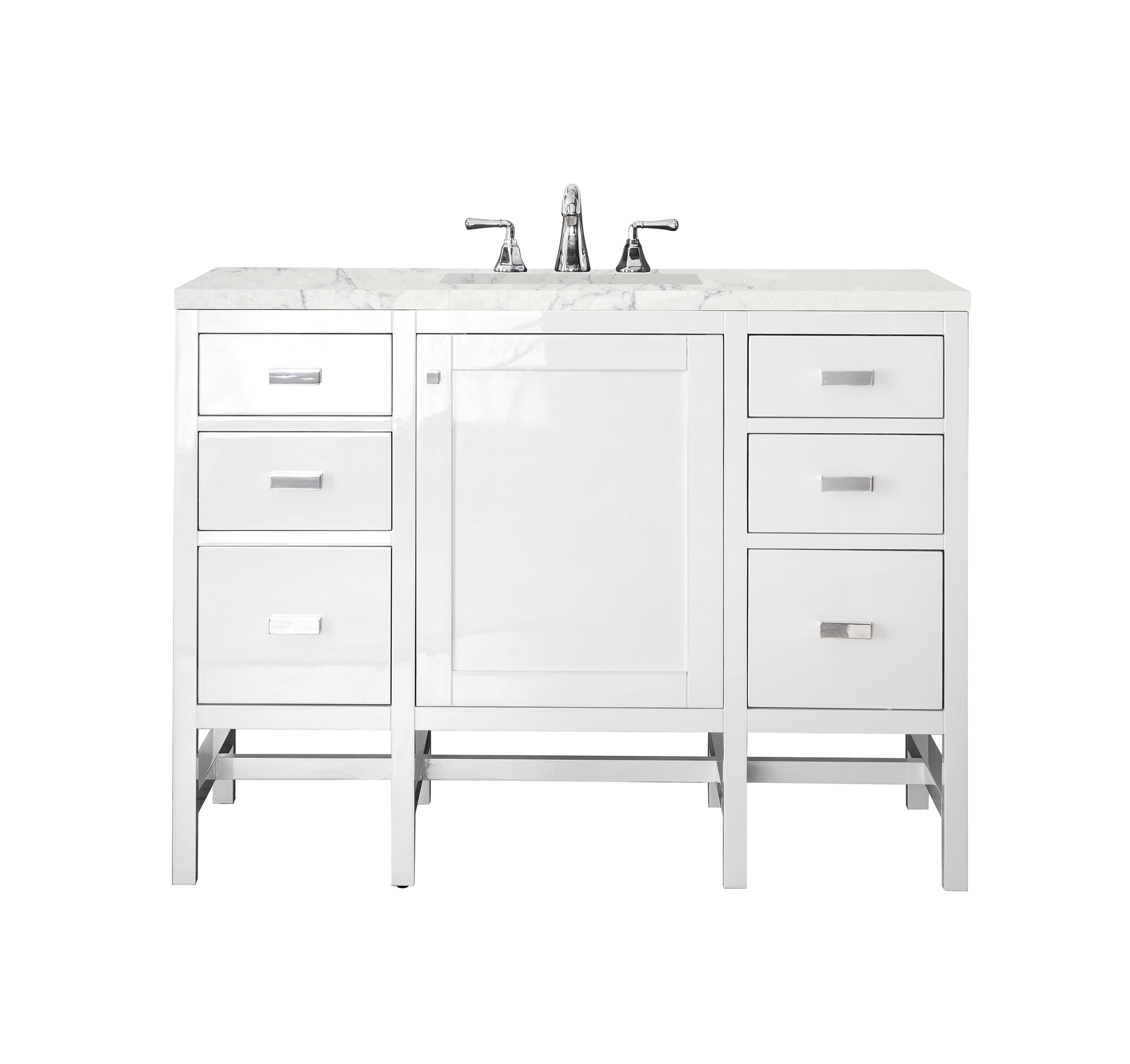 James Martin Addison 48" Single Vanity Set - Glossy White by James Martin Vanities