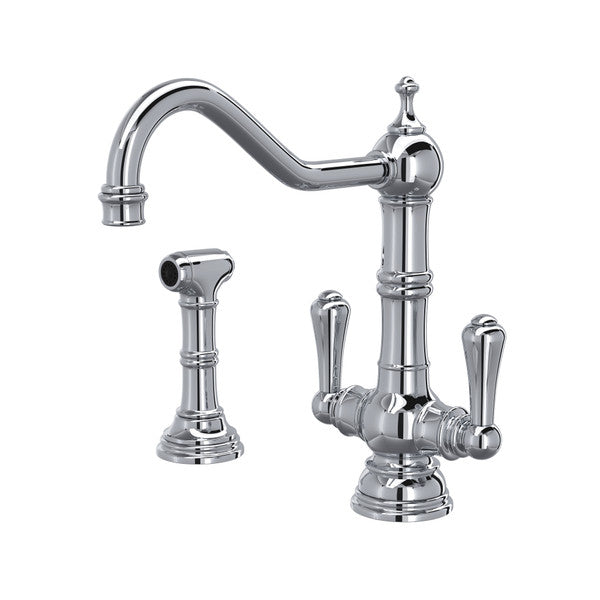polished chrome kitchen faucet