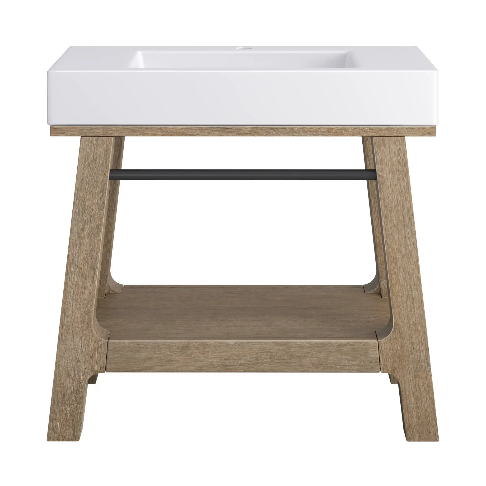 James Martin Auburn 36" Single Sink Console - Weathered Timber by James Martin Vanities