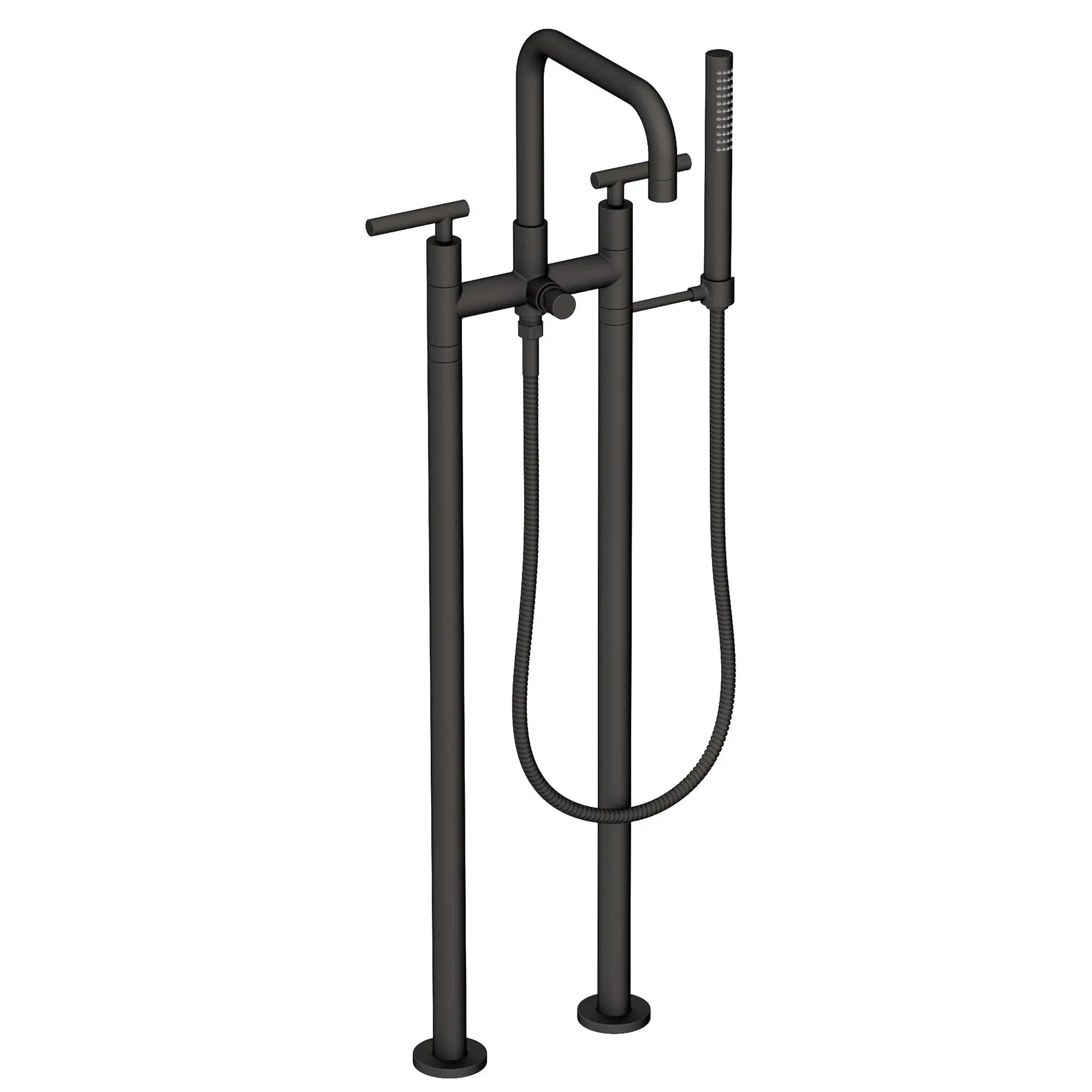 Newport Brass East Square Exposed Tub & Hand Shower Set w/Risers by Newport Brass