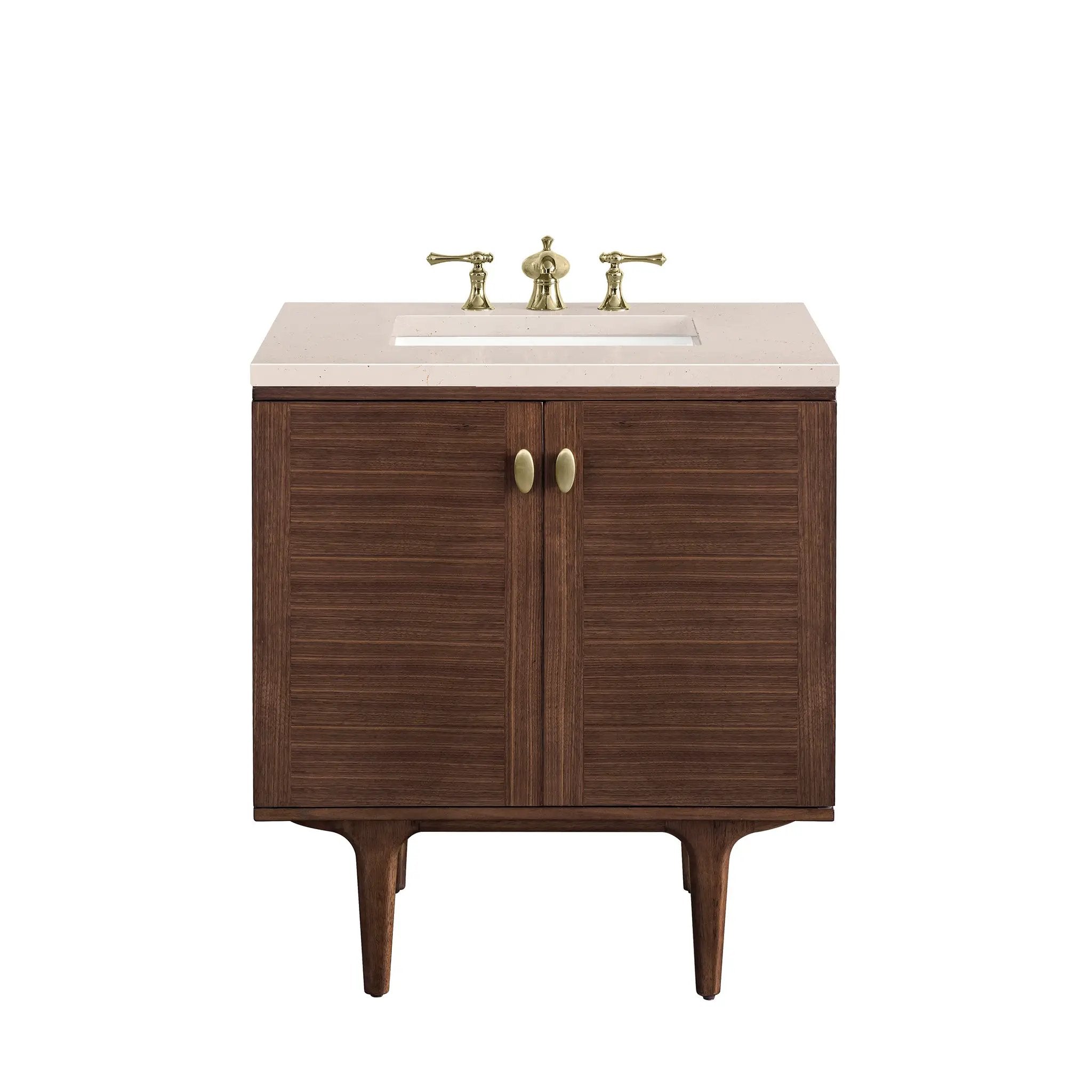 James Martin Amberly 30" Single Vanity Set - Mid-Century Walnut by James Martin Vanities