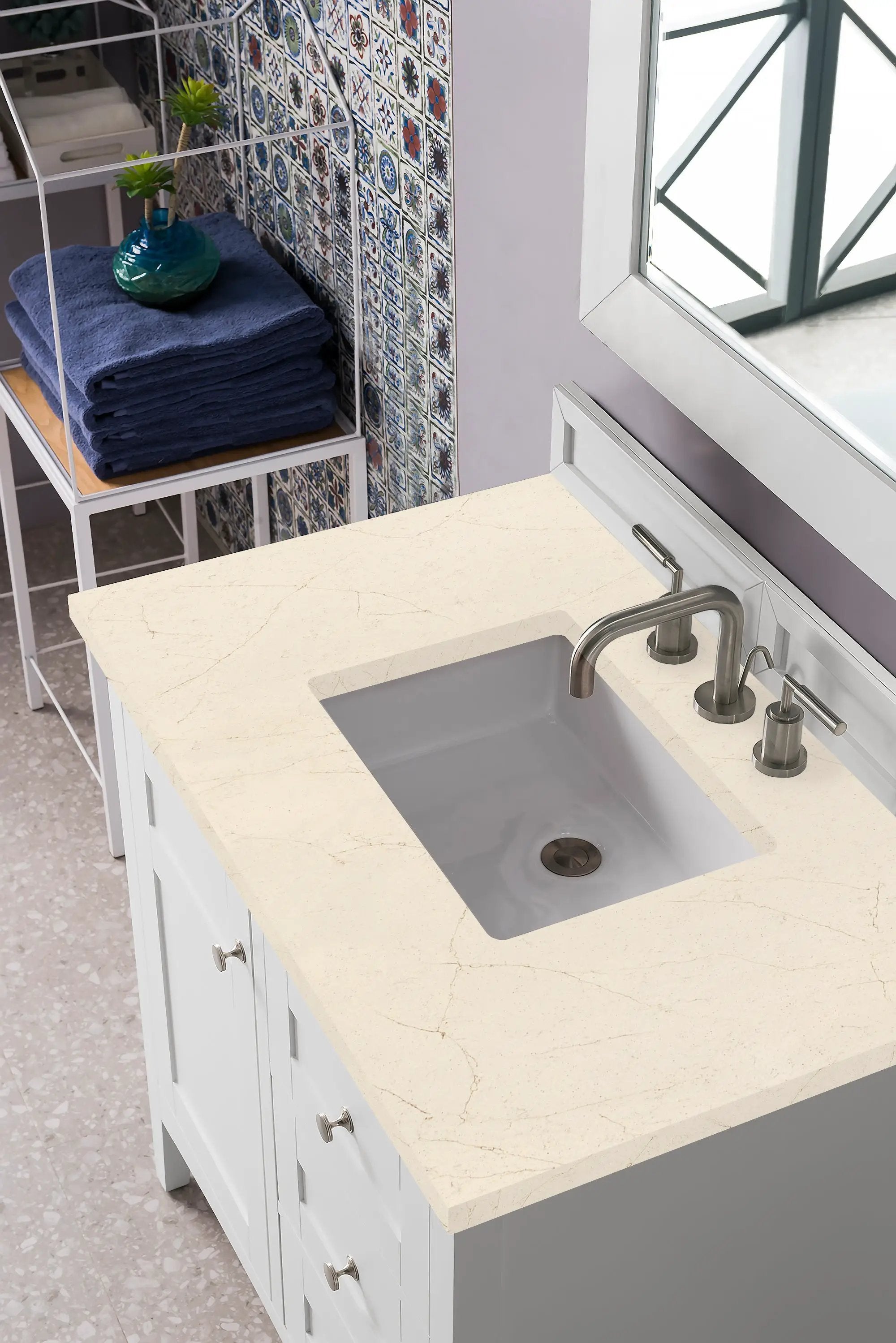 bright white vanity