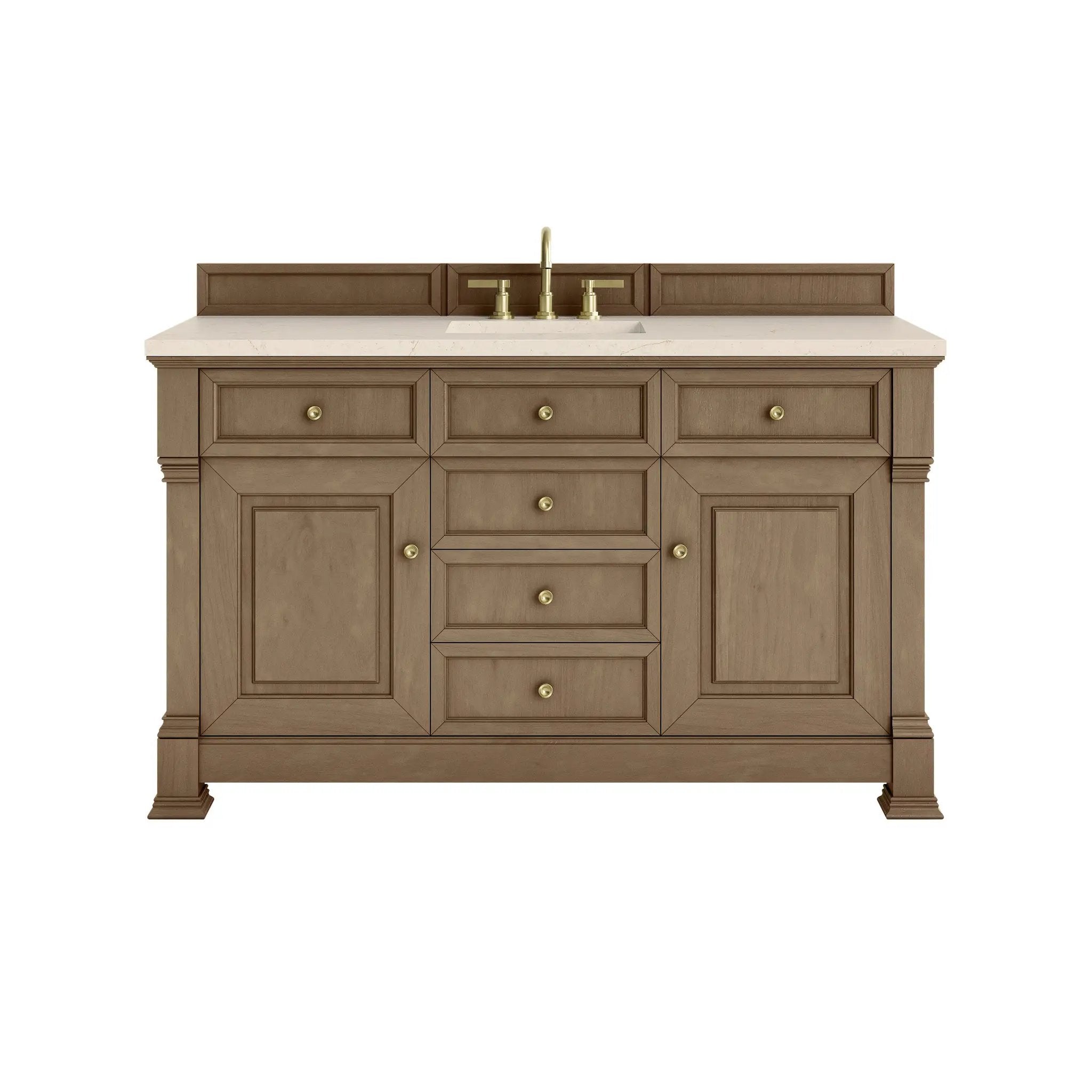 James Martin Brookfield 60" Single Vanity Set - Pecan by James Martin Vanities