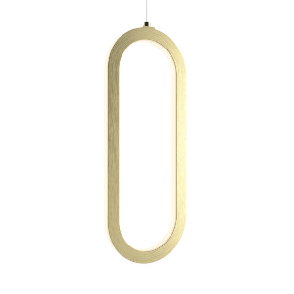 DALS Lighting DECO Single Vertical Oblong Pendant 16''