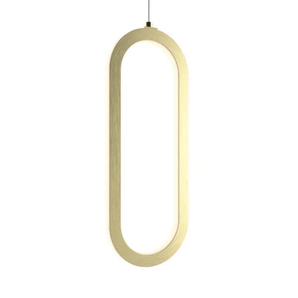 DALS Lighting DECO Single Vertical Oblong Pendant 16'' by DALS Lighting