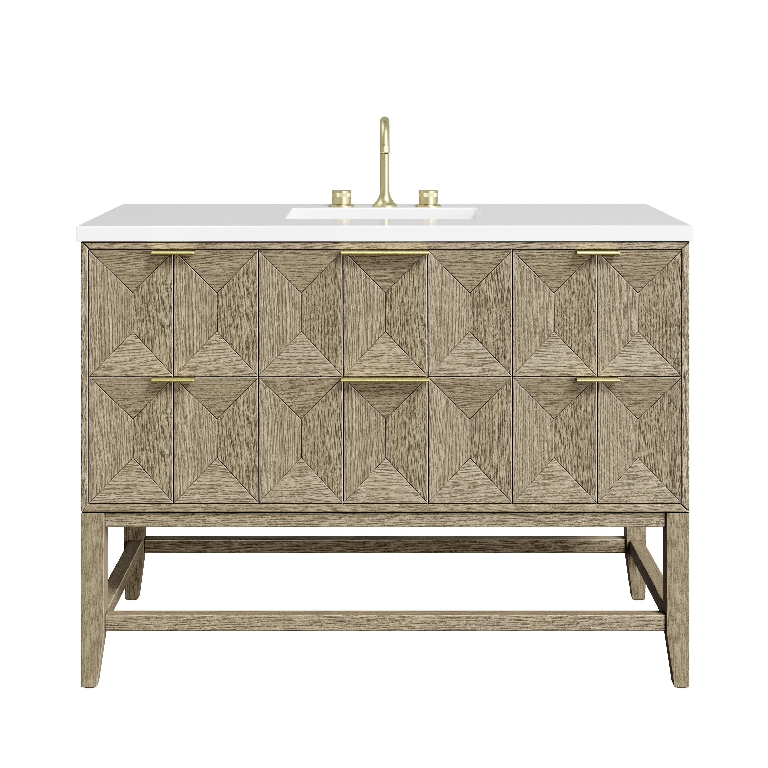 James Martin Vanities Emmeline 48" Single Vanity - Pebble Oak