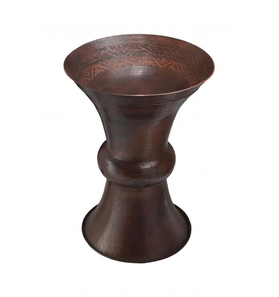 aged copper hammered sink