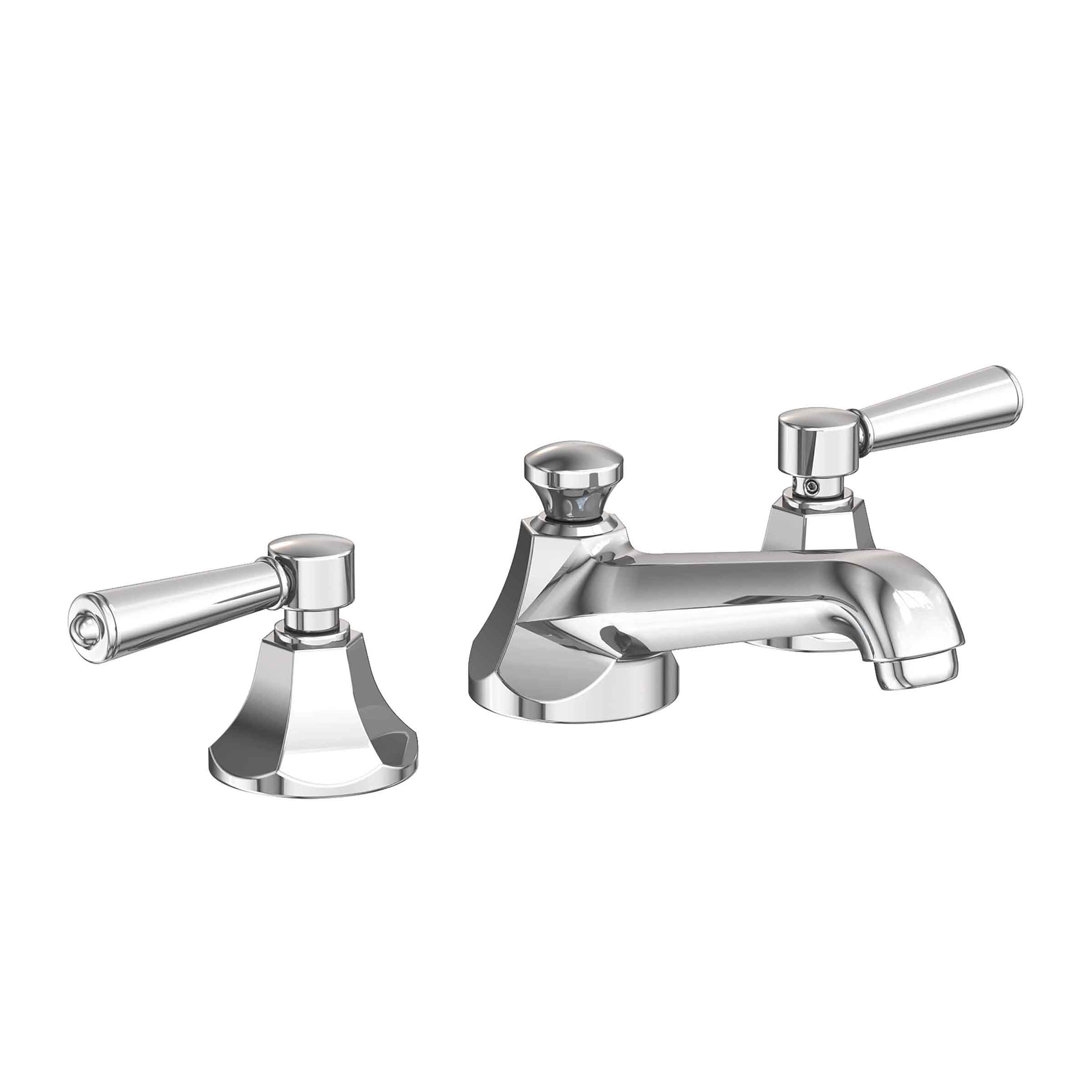 polished chrome lavatory faucet