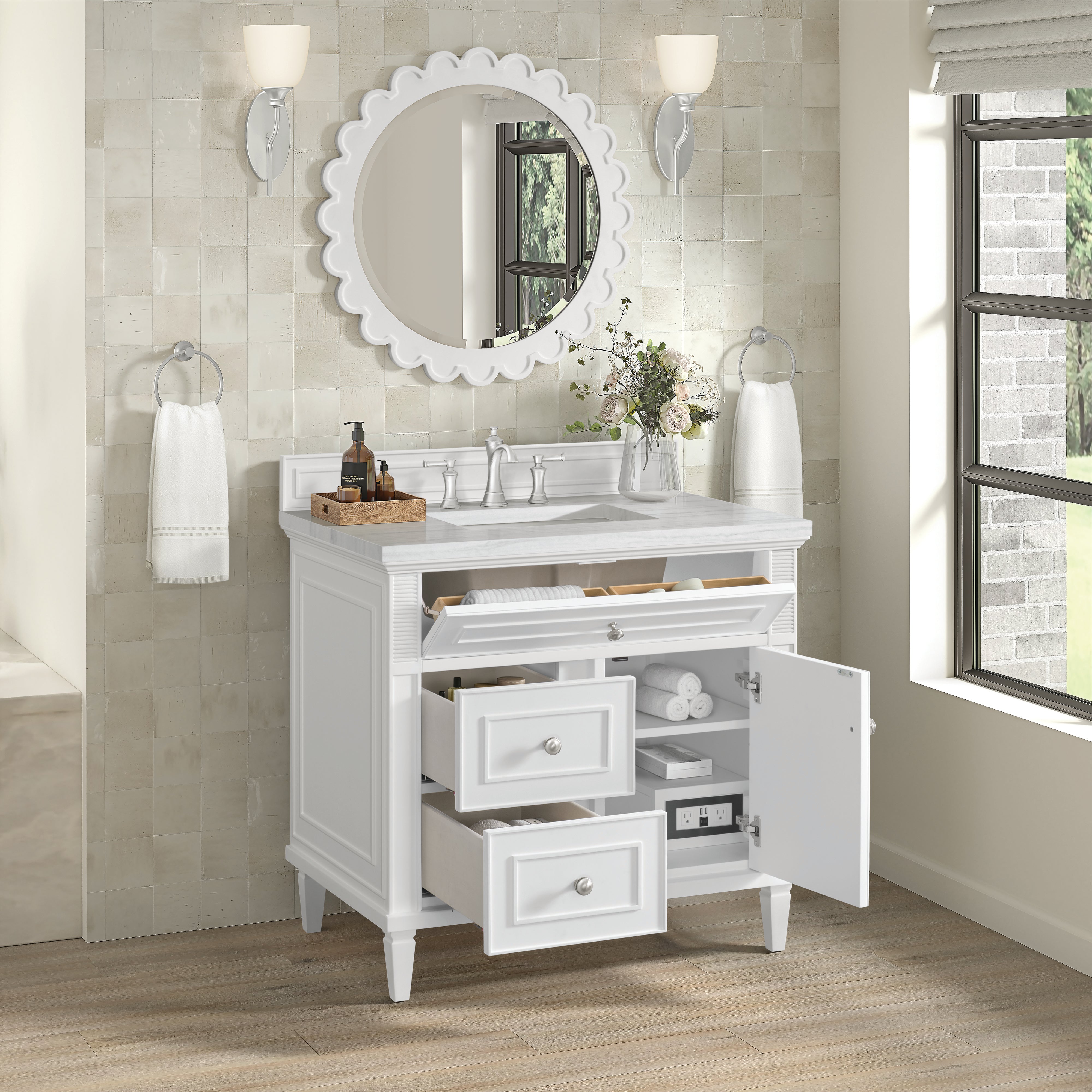 arctic fall solid surface top vanity