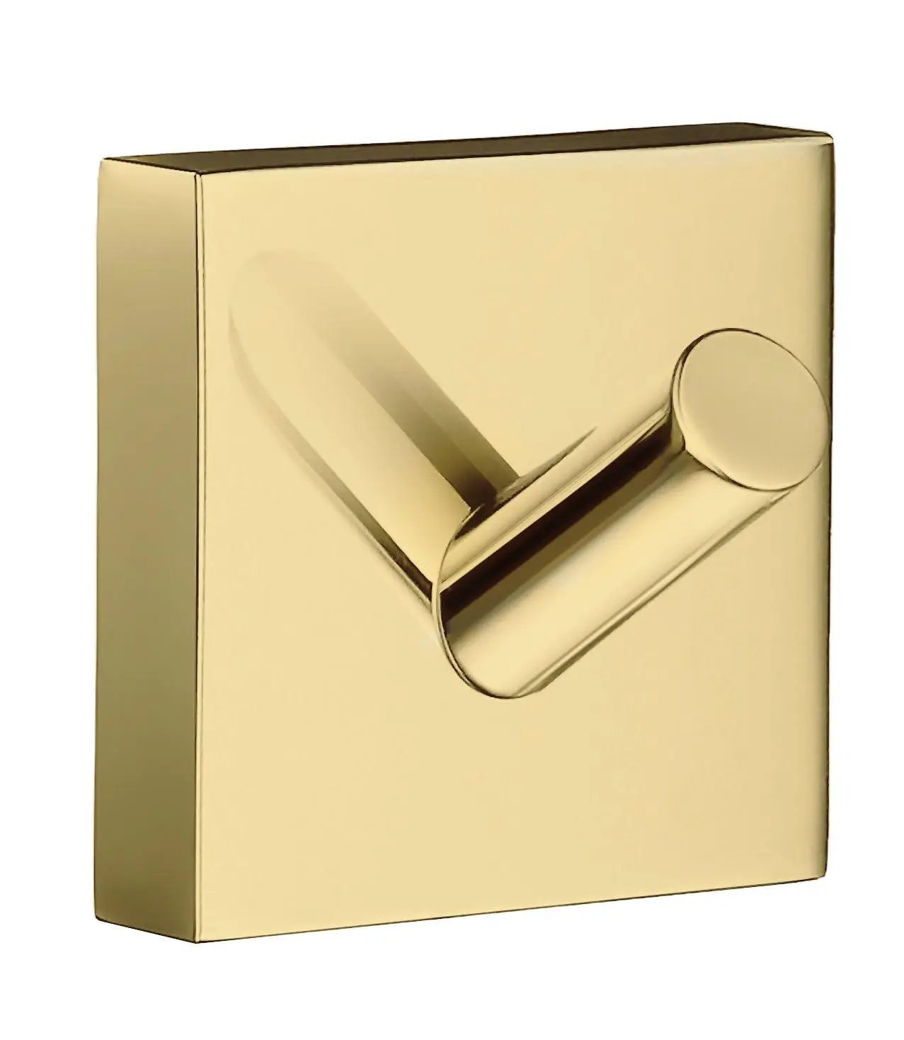 polished brass towel hook