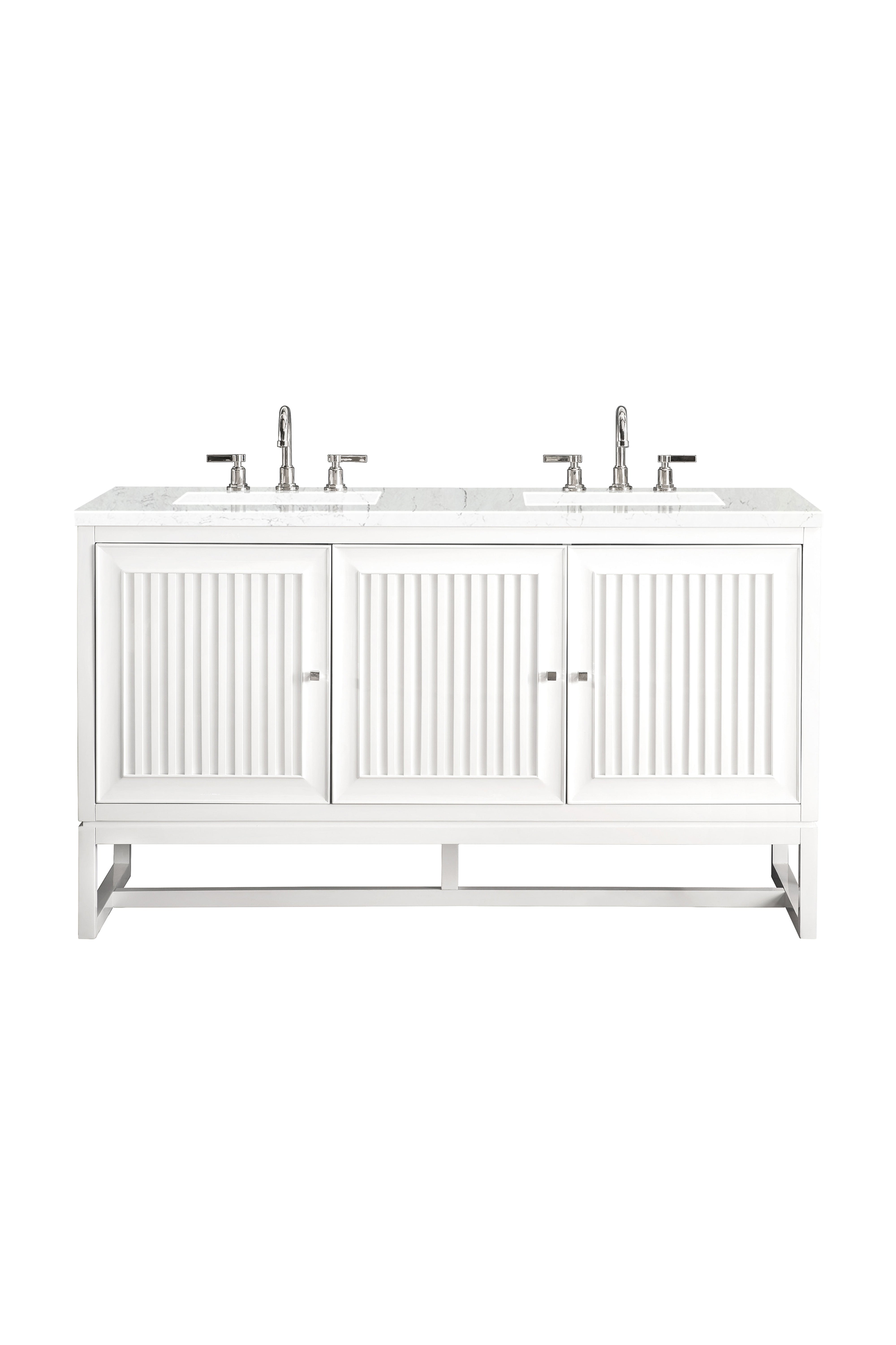 James Martin Vanities Athens 60" Double Vanity - Glossy White