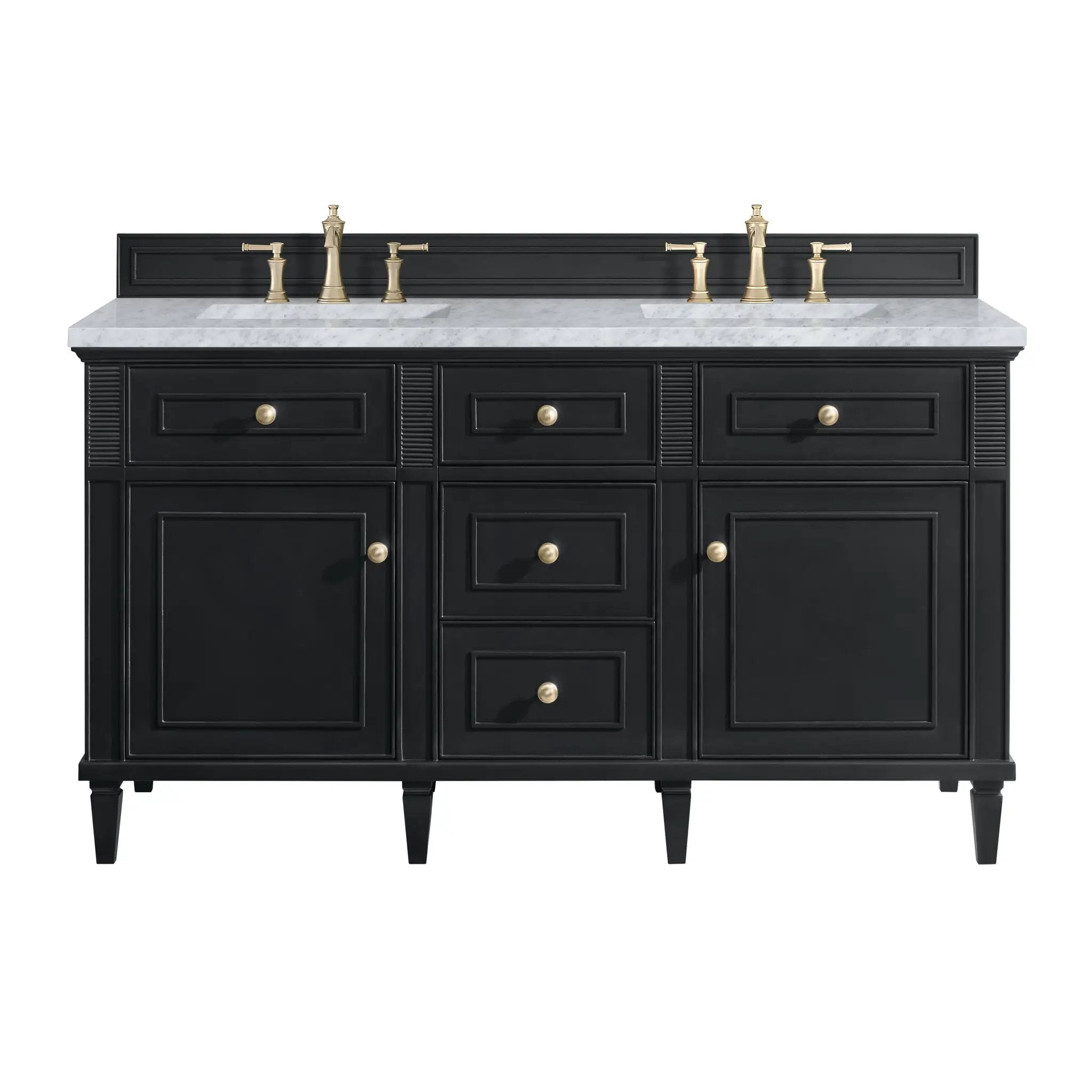 James Martin Lorelai 60" Double Vanity Set - Black Onyx by James Martin Vanities