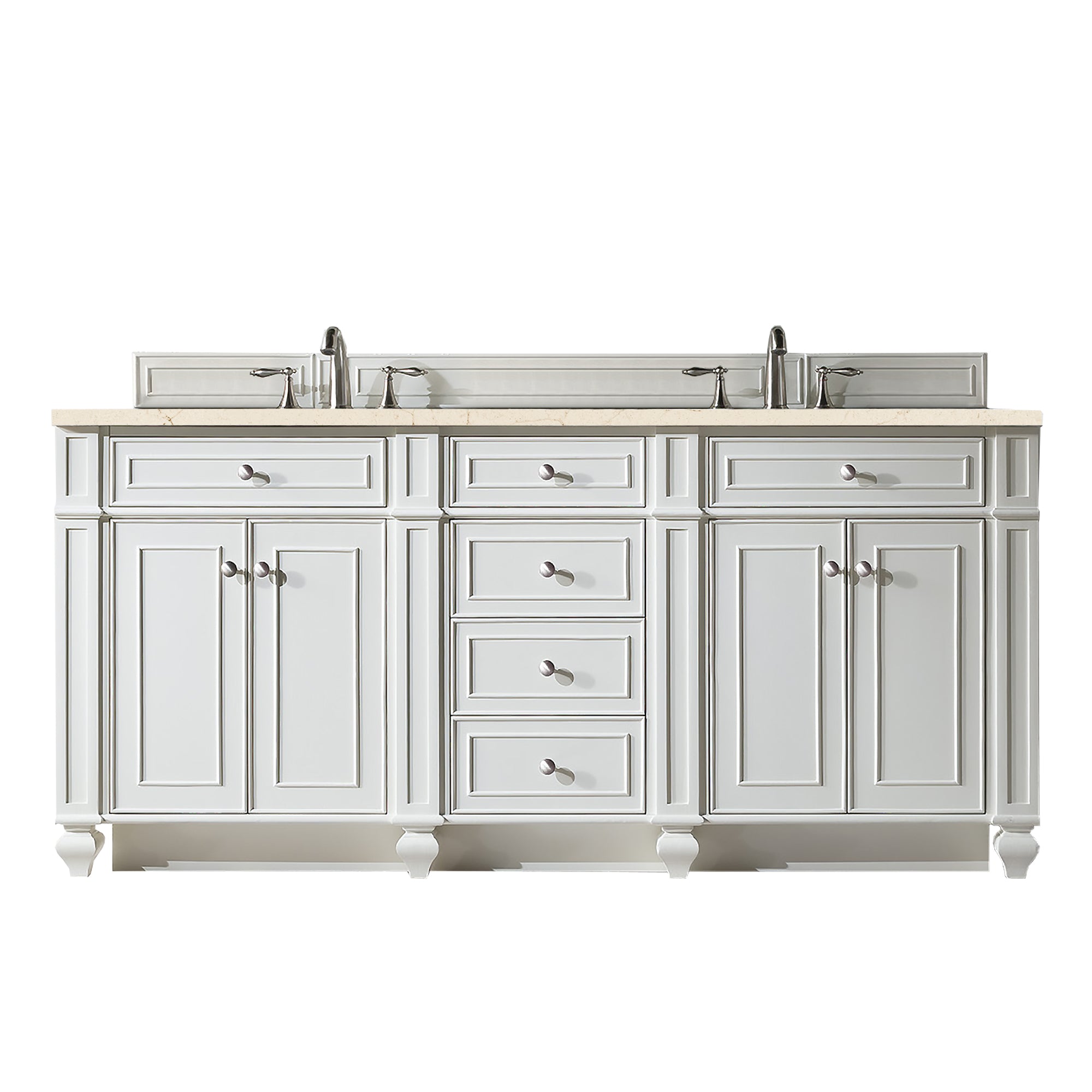 James Martin Vanities Bristol 72" Double Vanity - Bright White
