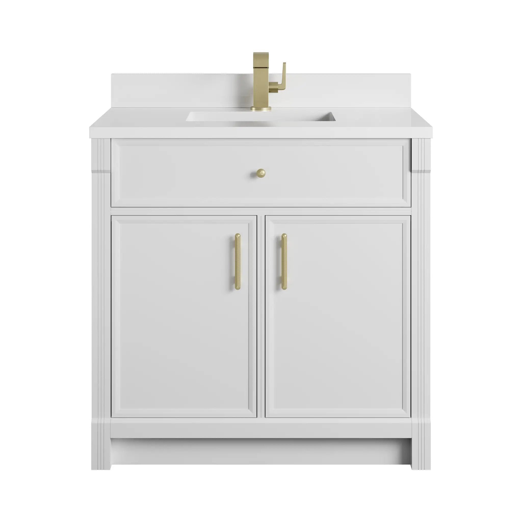James Martin Bellshire 36" Single Vanity Set - Bright White by James Martin Vanities