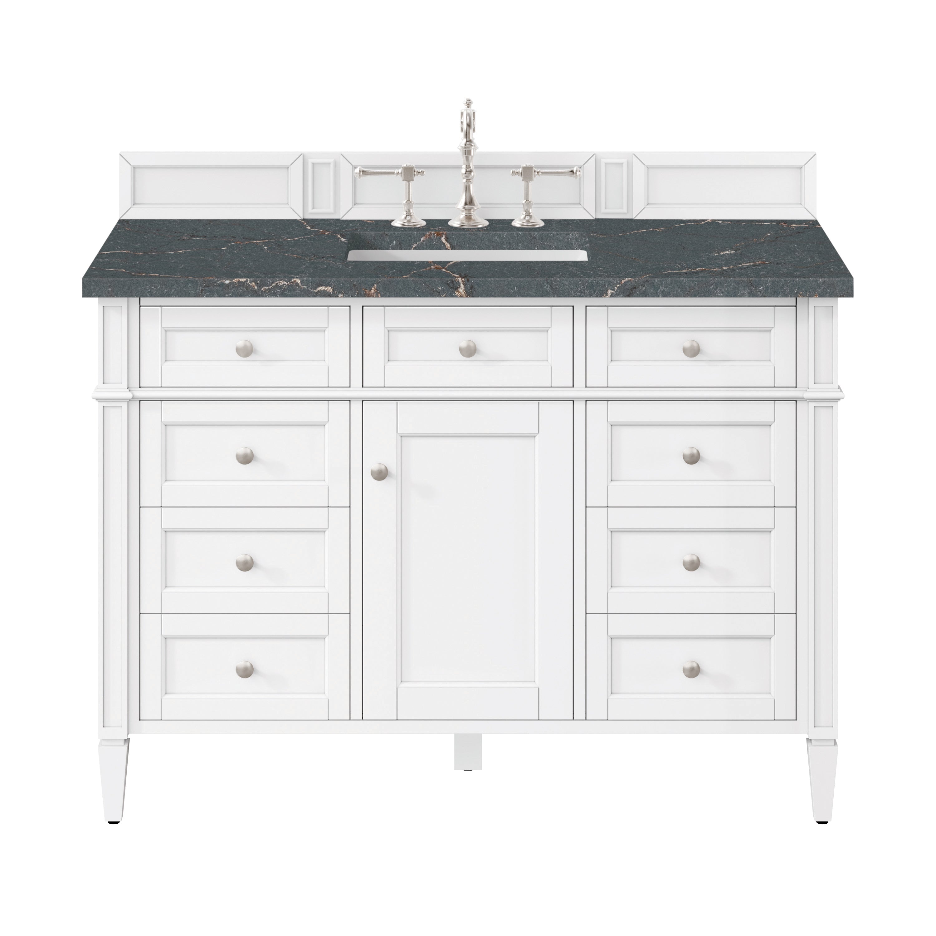 James Martin Vanities Brittany 48" Single Vanity - Bright White