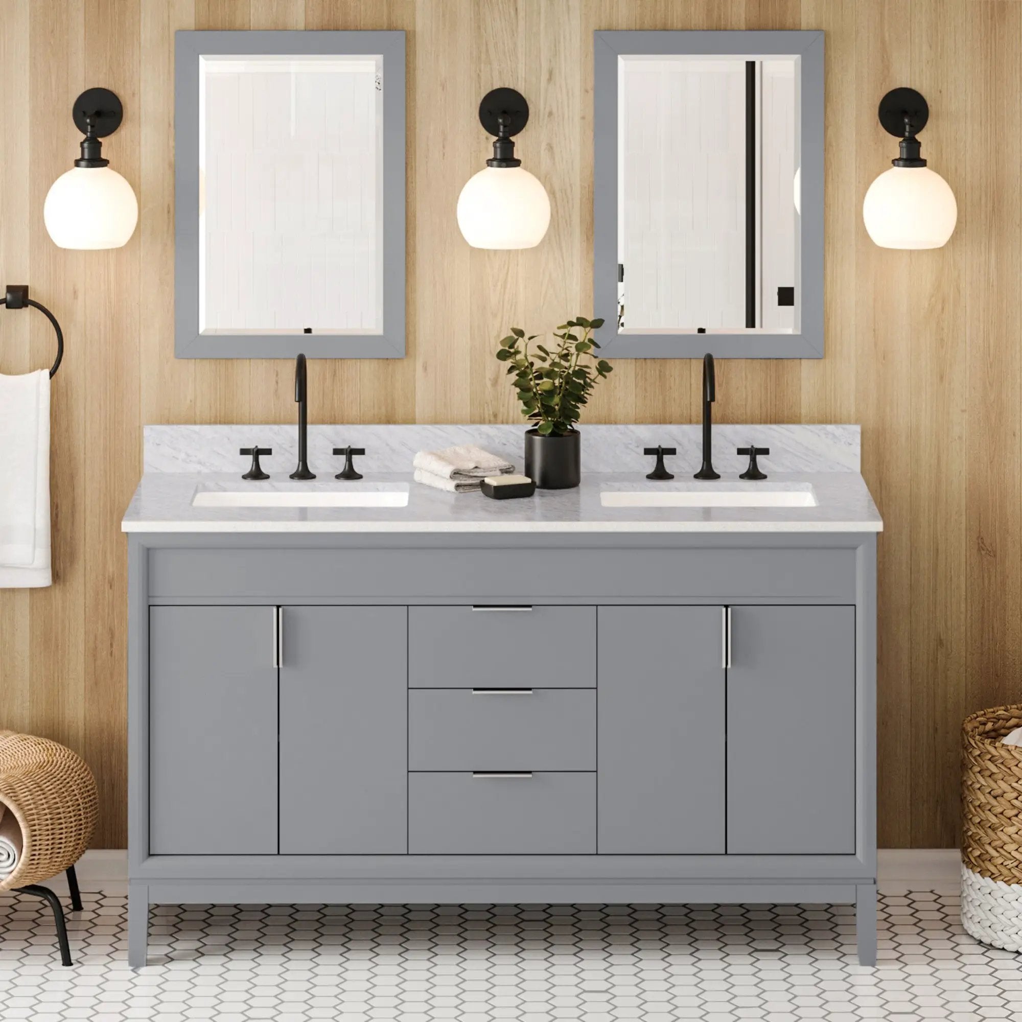 Jeffrey Alexander 60" Theodora Vanity Set by Jeffrey Alexander
