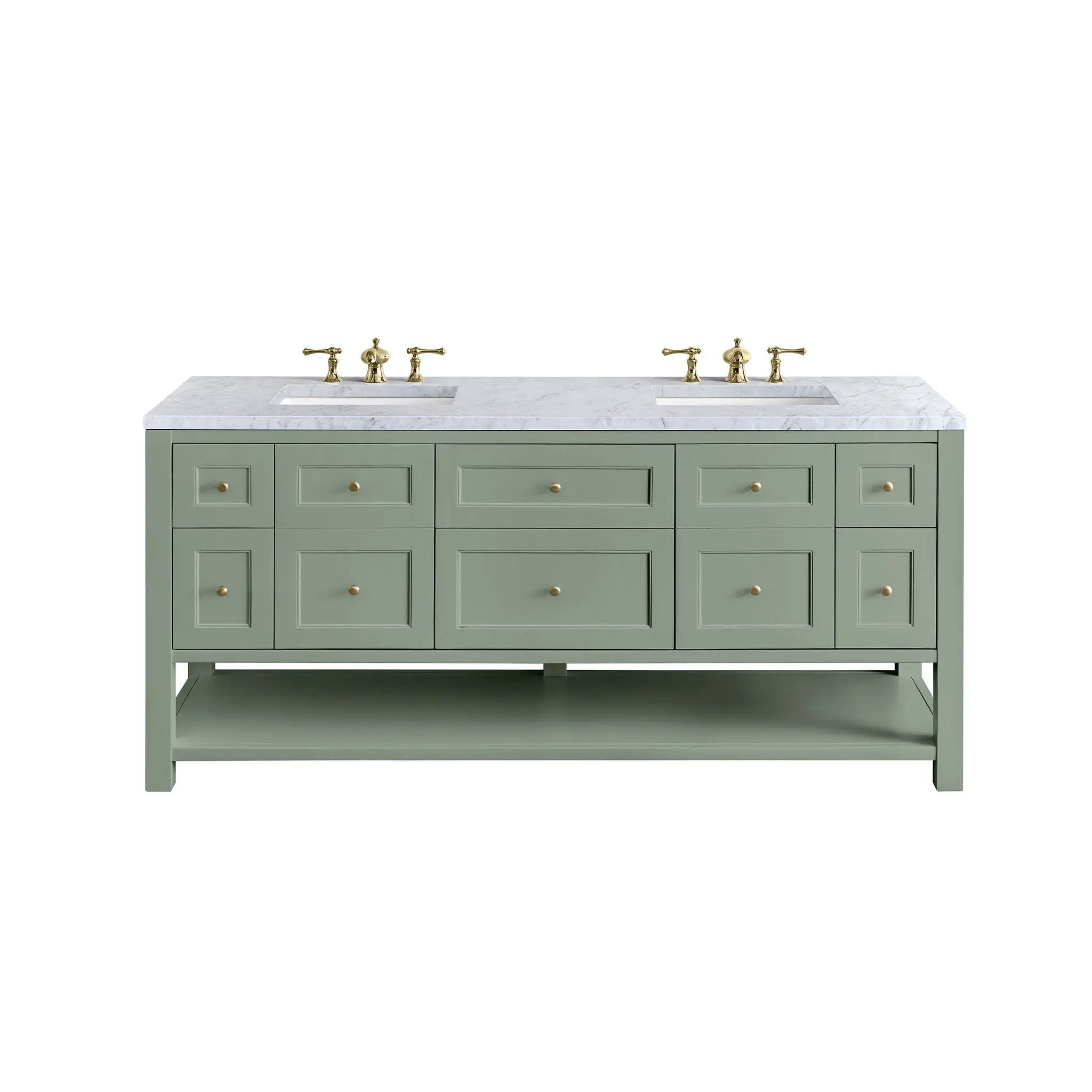 James Martin Breckenridge 72" Double Vanity Set - Smokey Celadon by James Martin Vanities