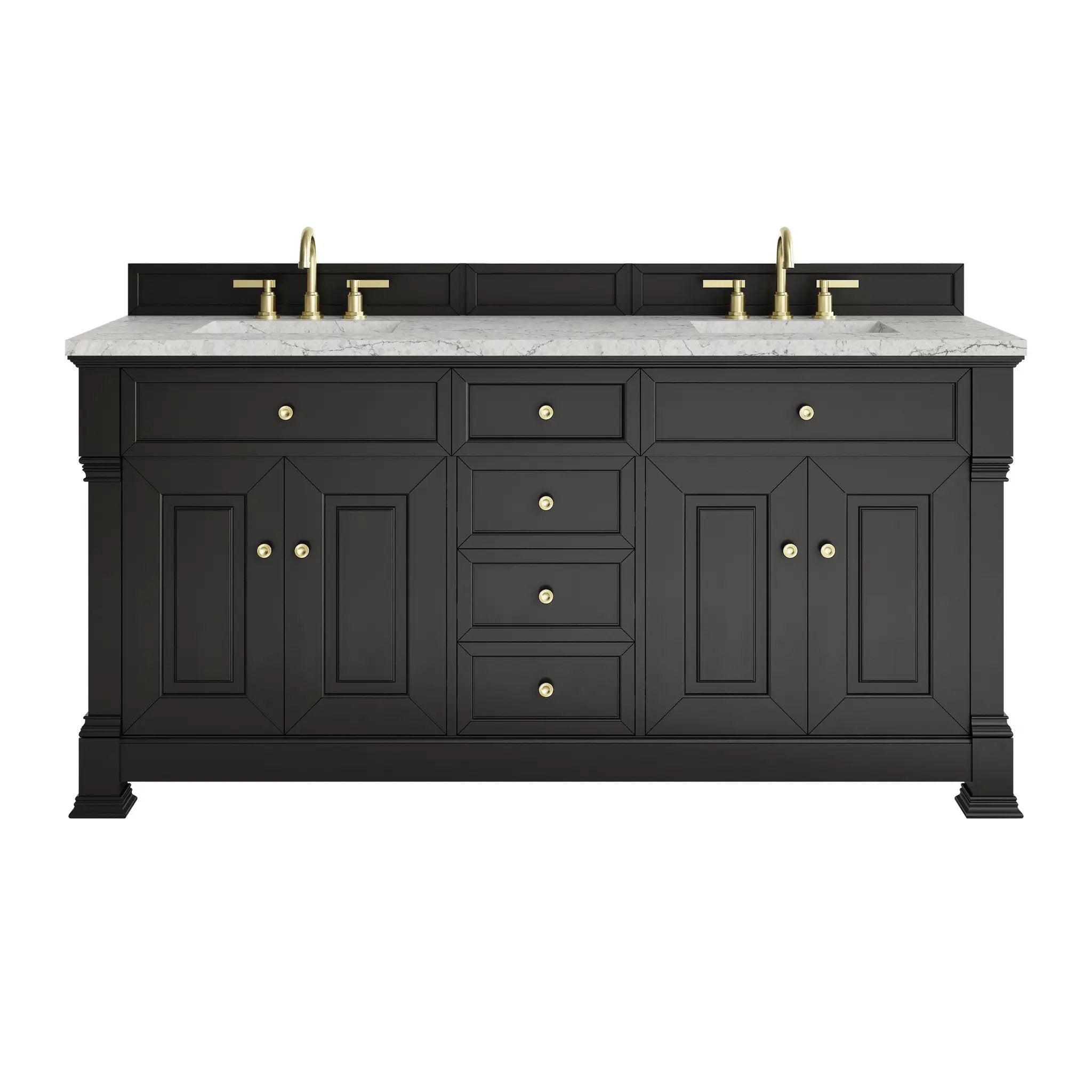 James Martin Brookfield 72" Double Vanity Set - Black Onyx by James Martin Vanities