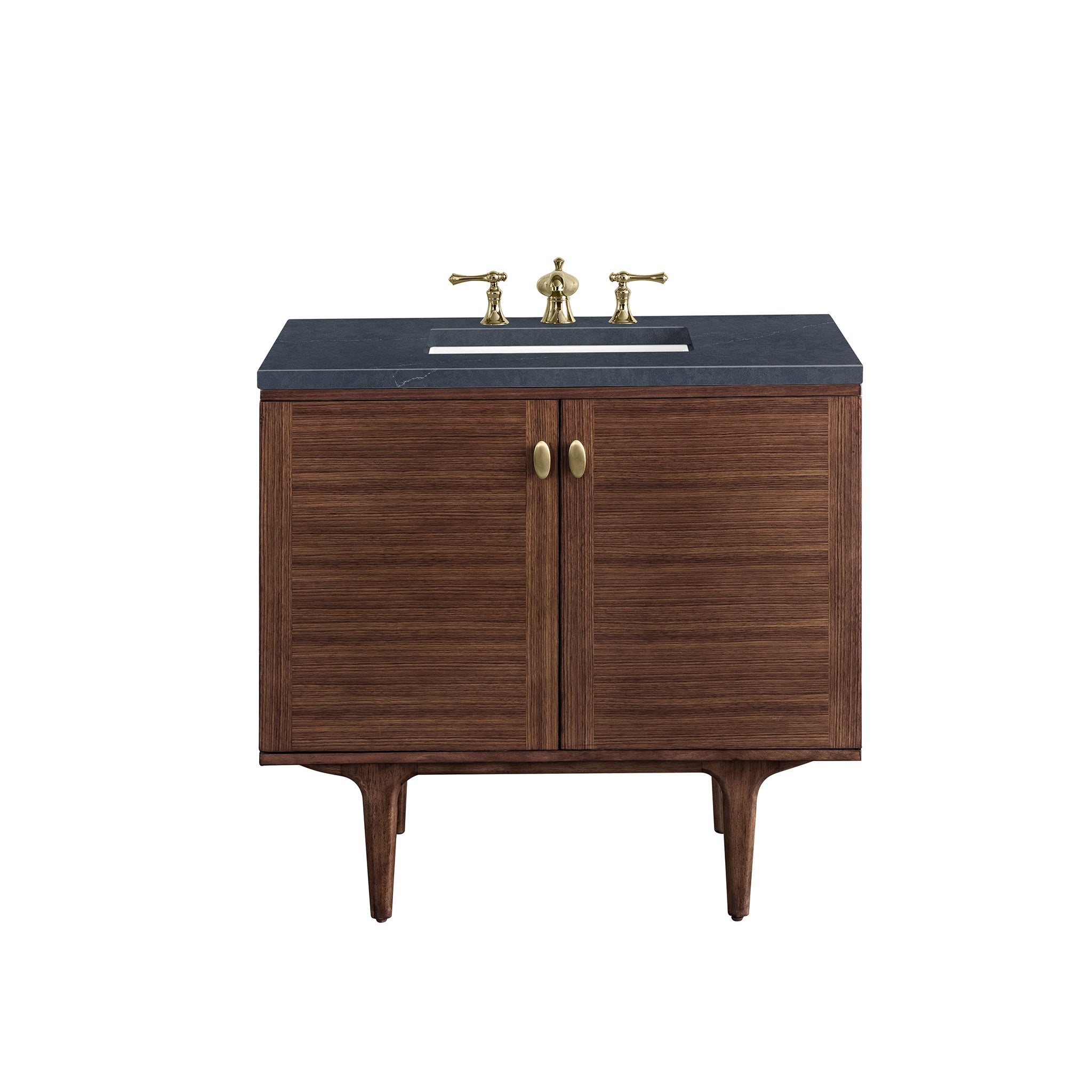 James Martin Vanities Amberly 36" Single Vanity - Mid-Century Walnut