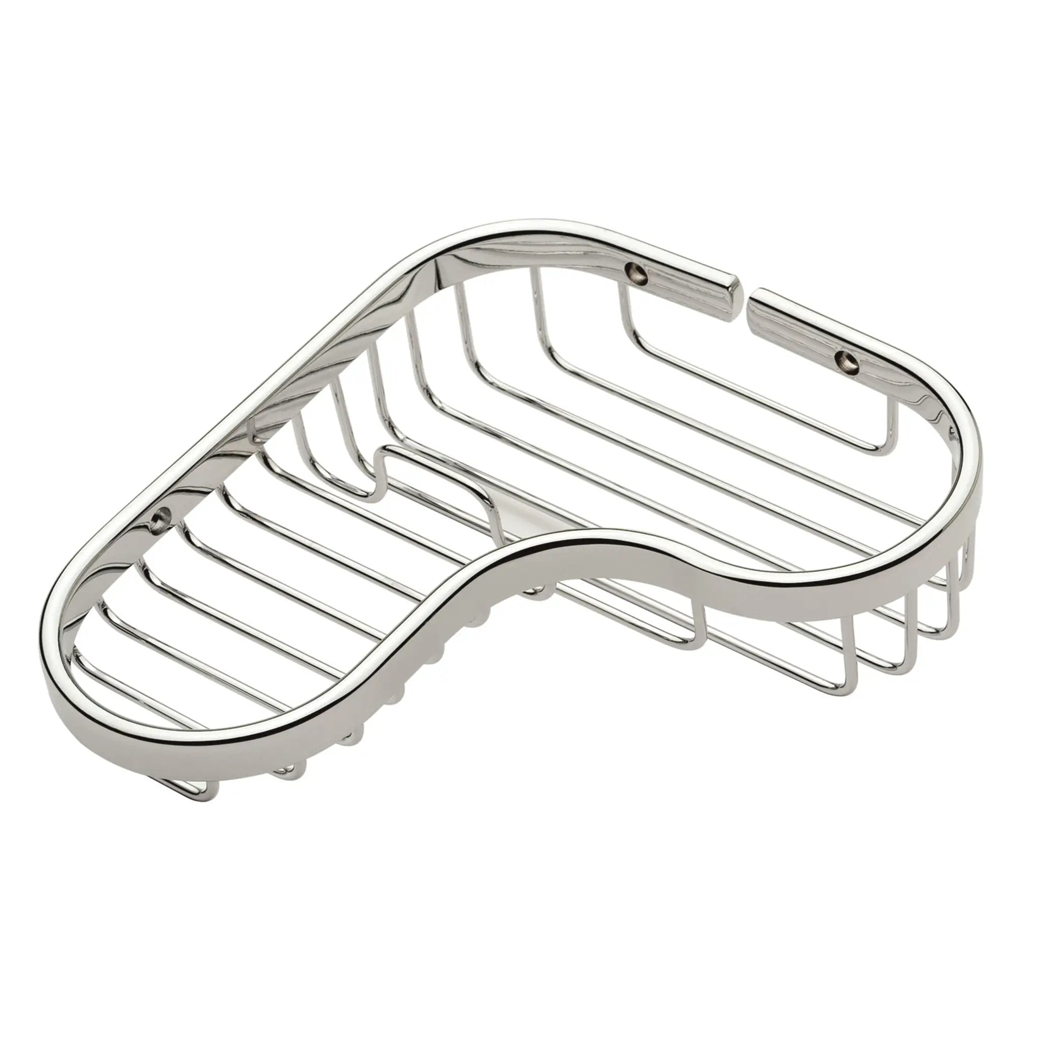 polished chrome corner basket