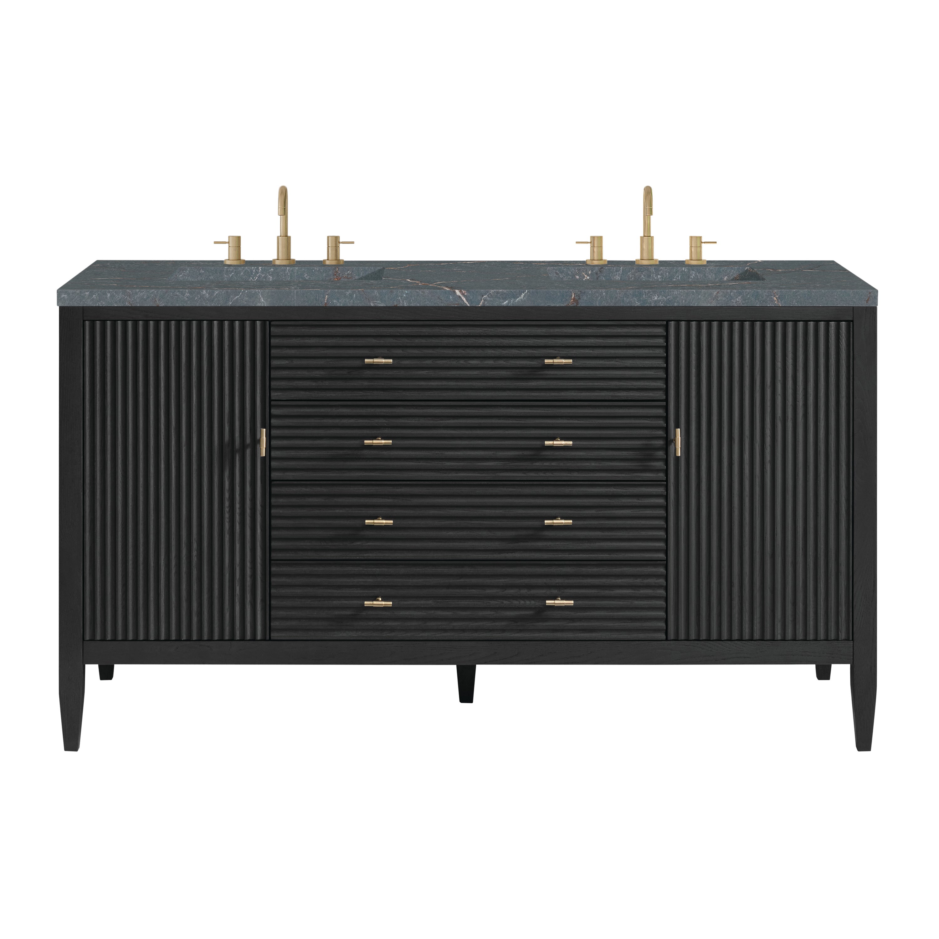 James Martin Myrrin 60" Double Vanity Set - Carbon Oak by James Martin Vanities