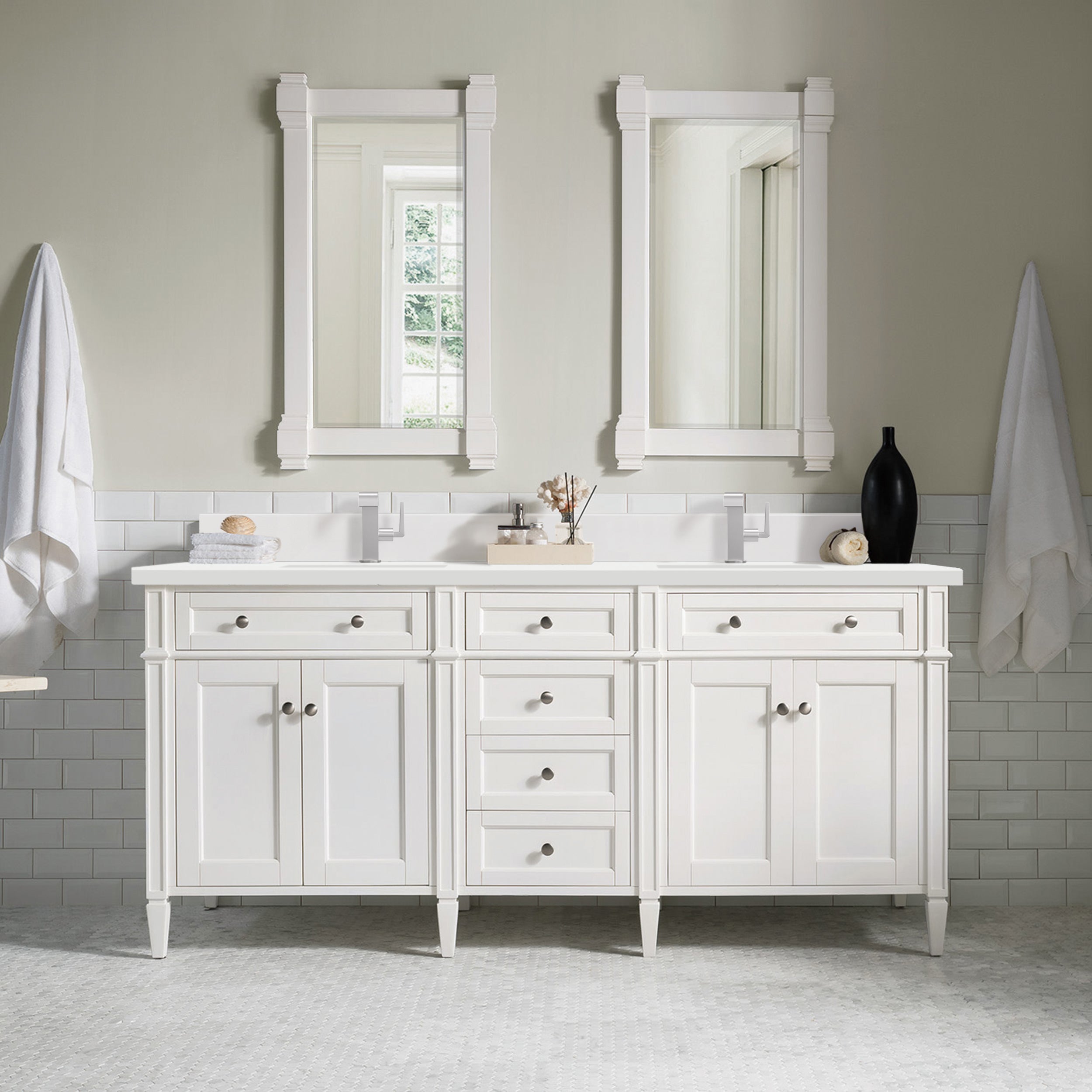 bright white vanity