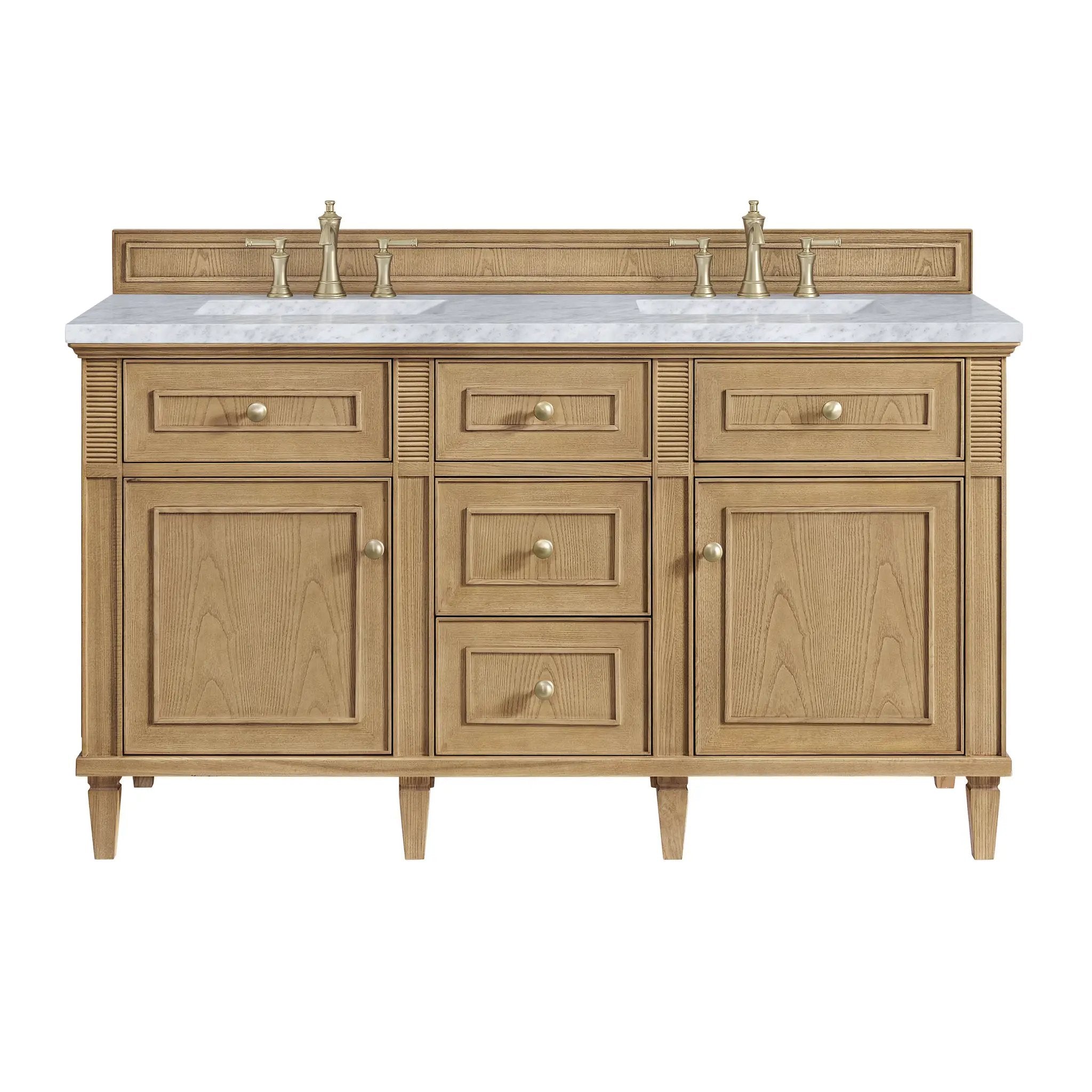 James Martin Lorelai 60" Double Vanity Set - Light Natural Oak by James Martin Vanities