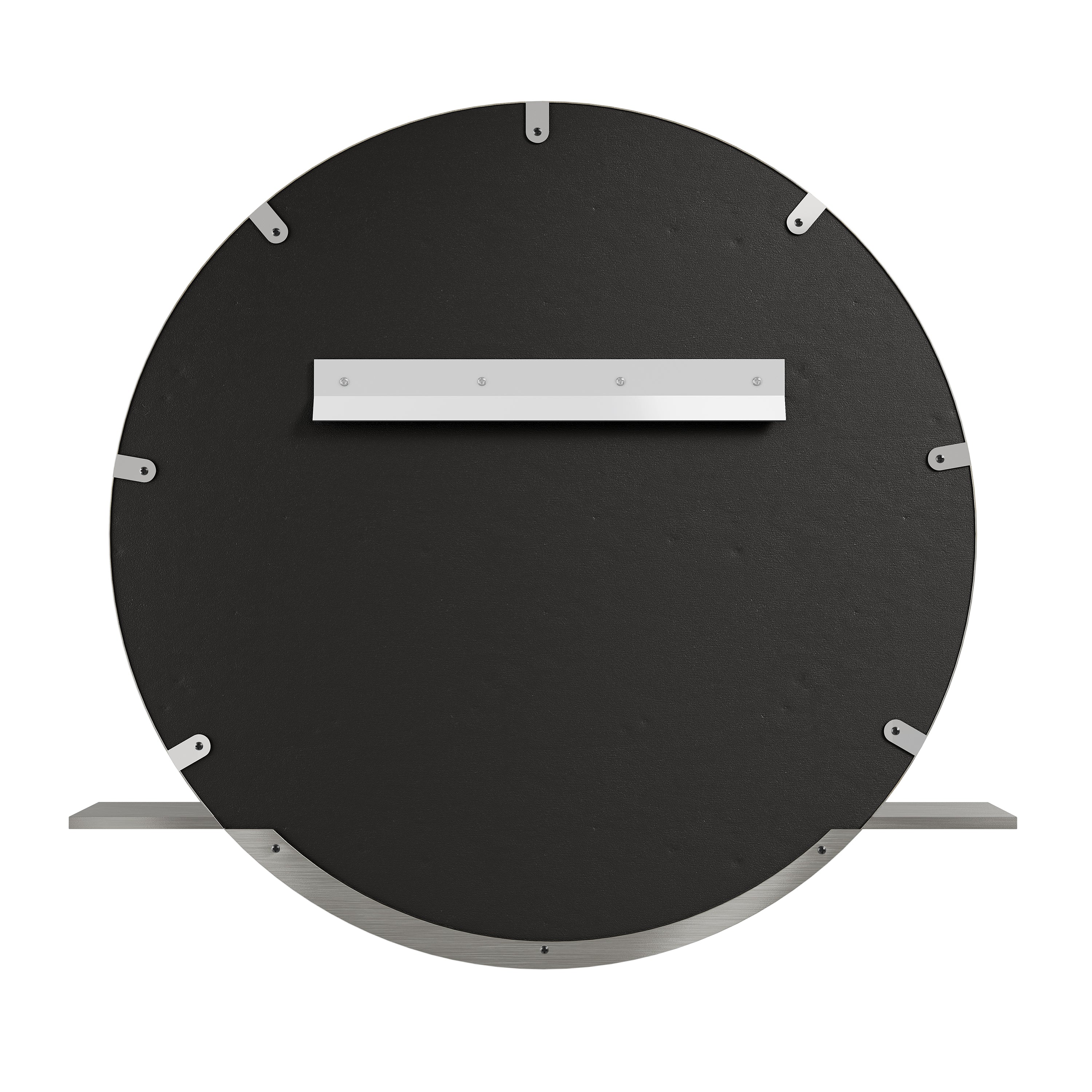 brushed nickel mirror