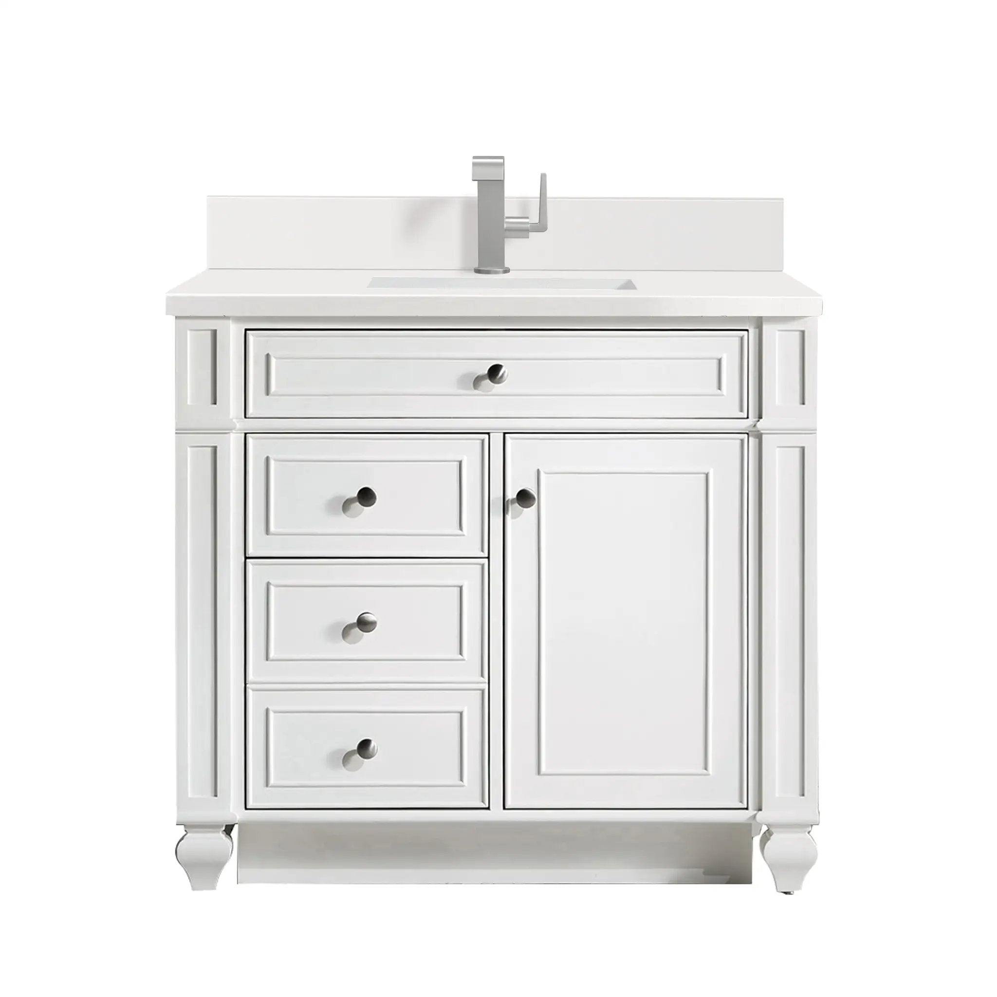 bright white vanity