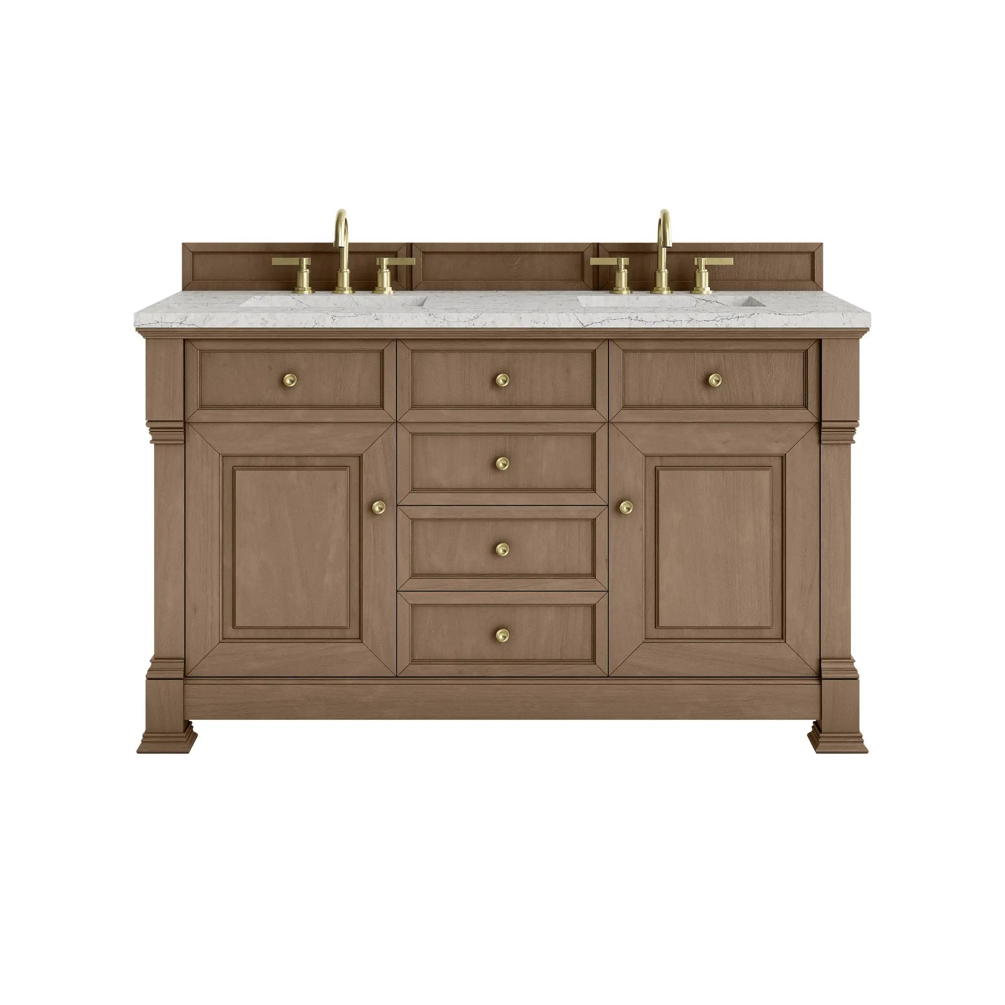 James Martin Brookfield 60" Double Vanity Set - Pecan by James Martin Vanities