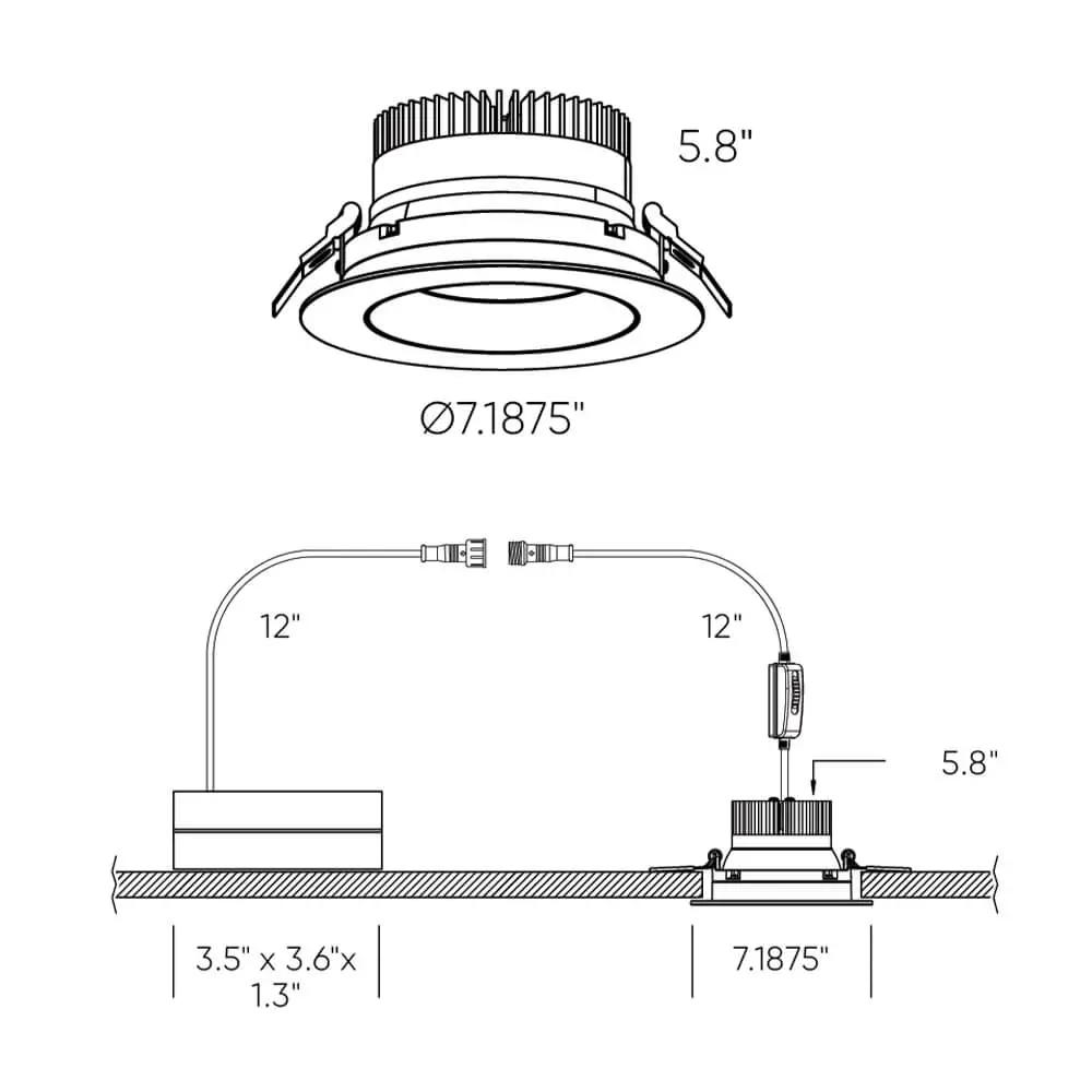 white recessed