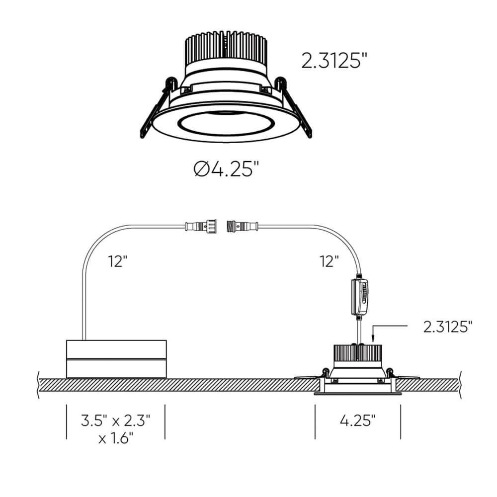 white recessed