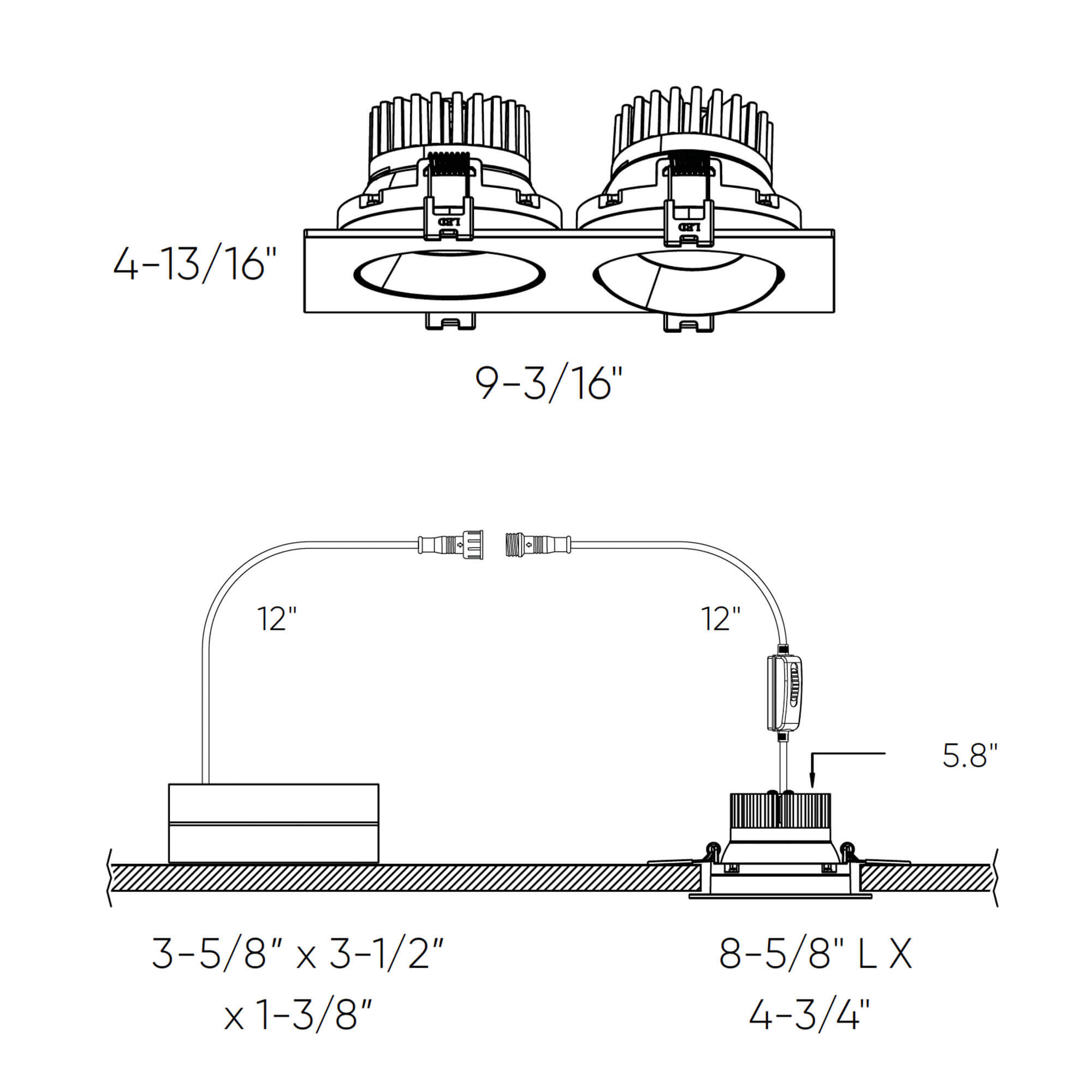 white recessed