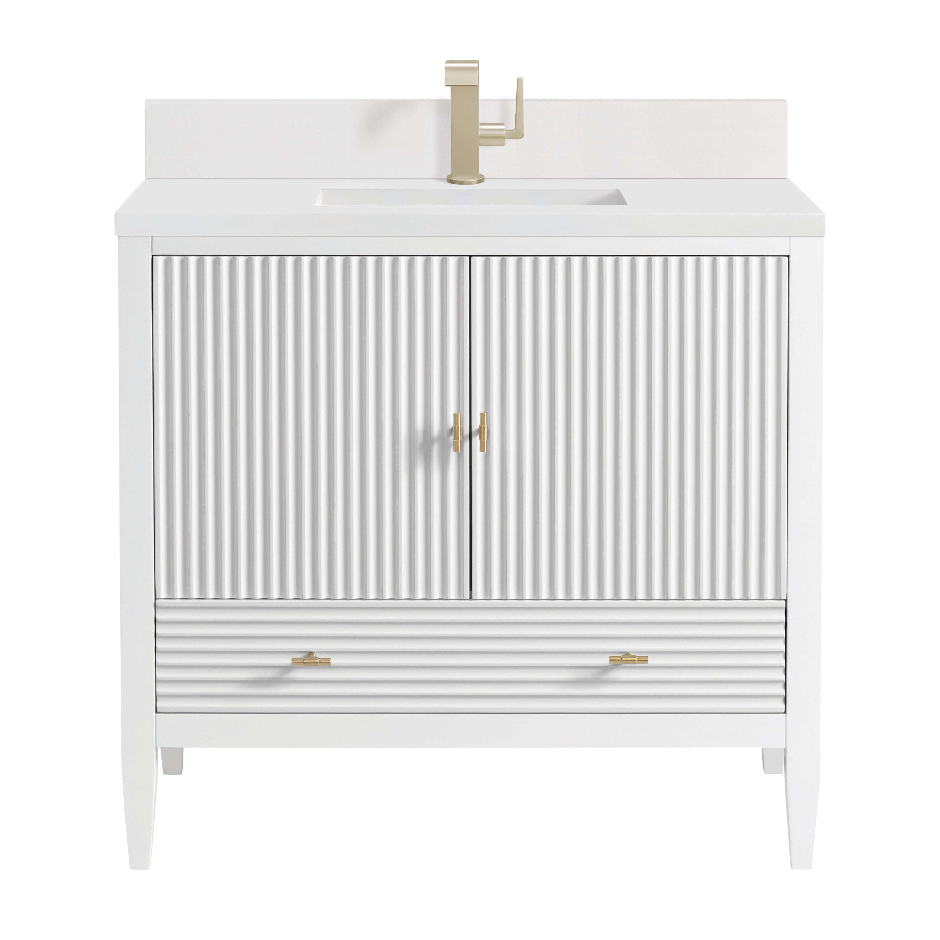 James Martin Vanities Myrrin 36" Vanity - Bright White