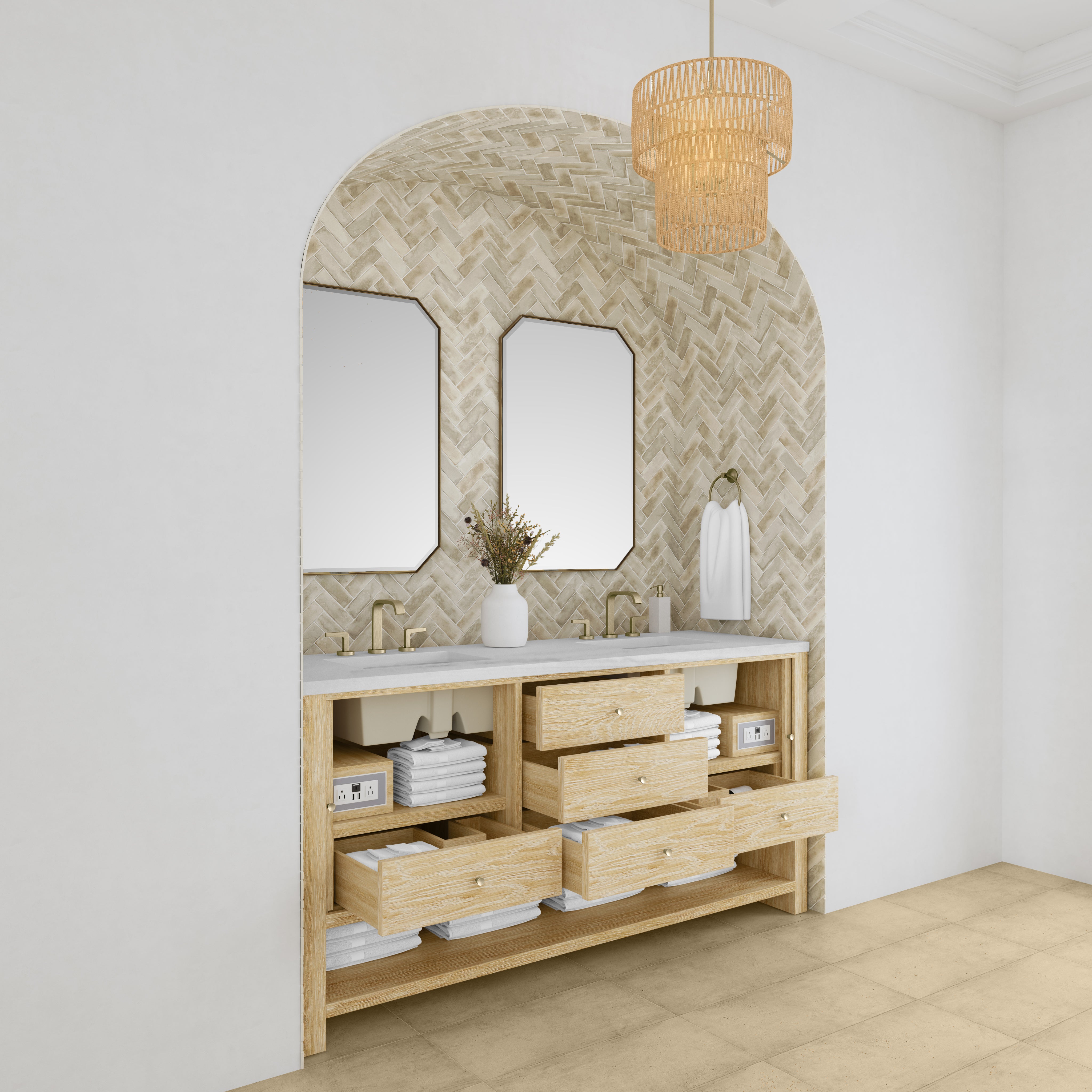 arctic fall solid surface top vanity