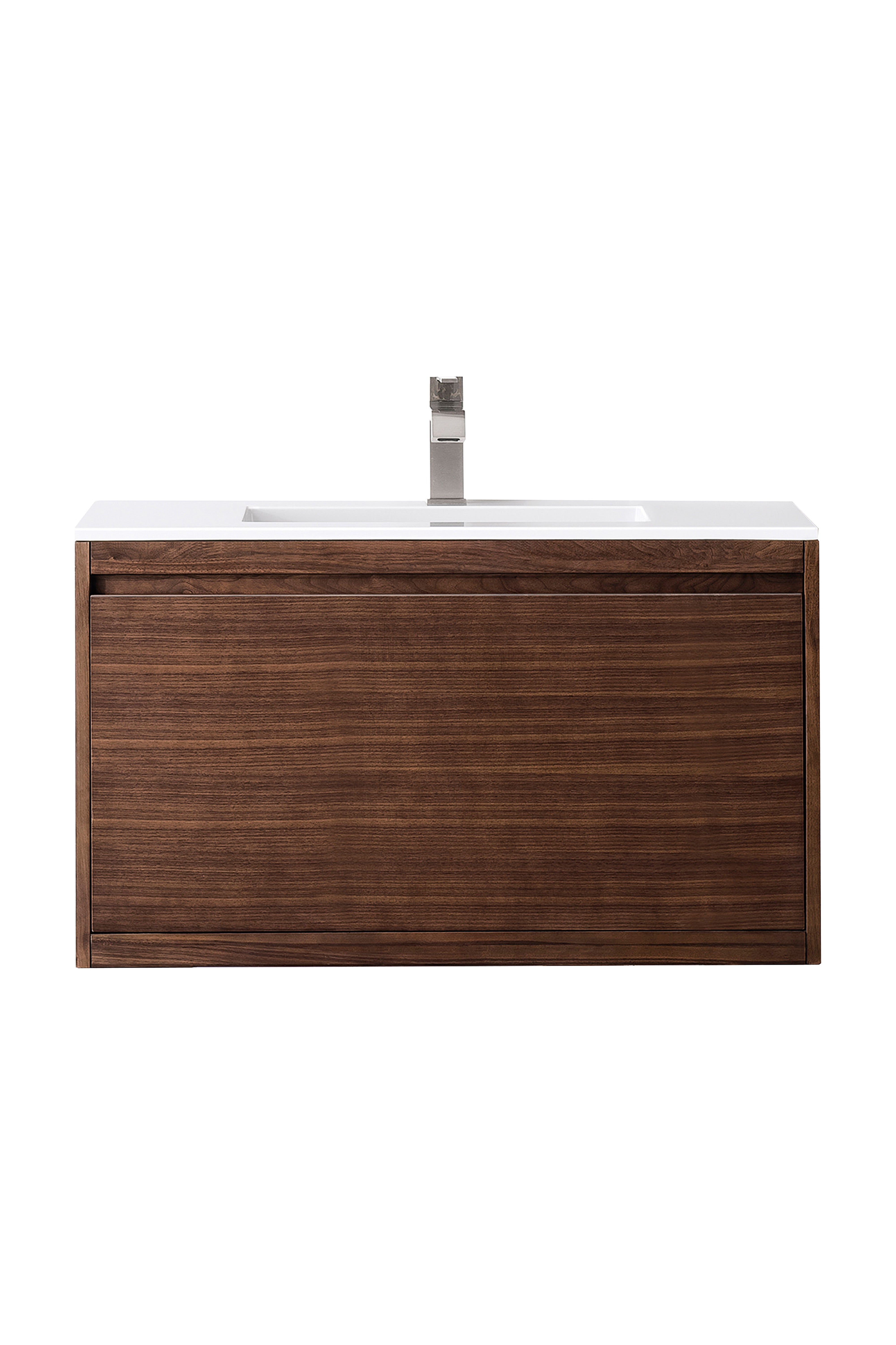 James Martin Vanities Mantova 35.4" Single Vanity - Mid-Century Walnut