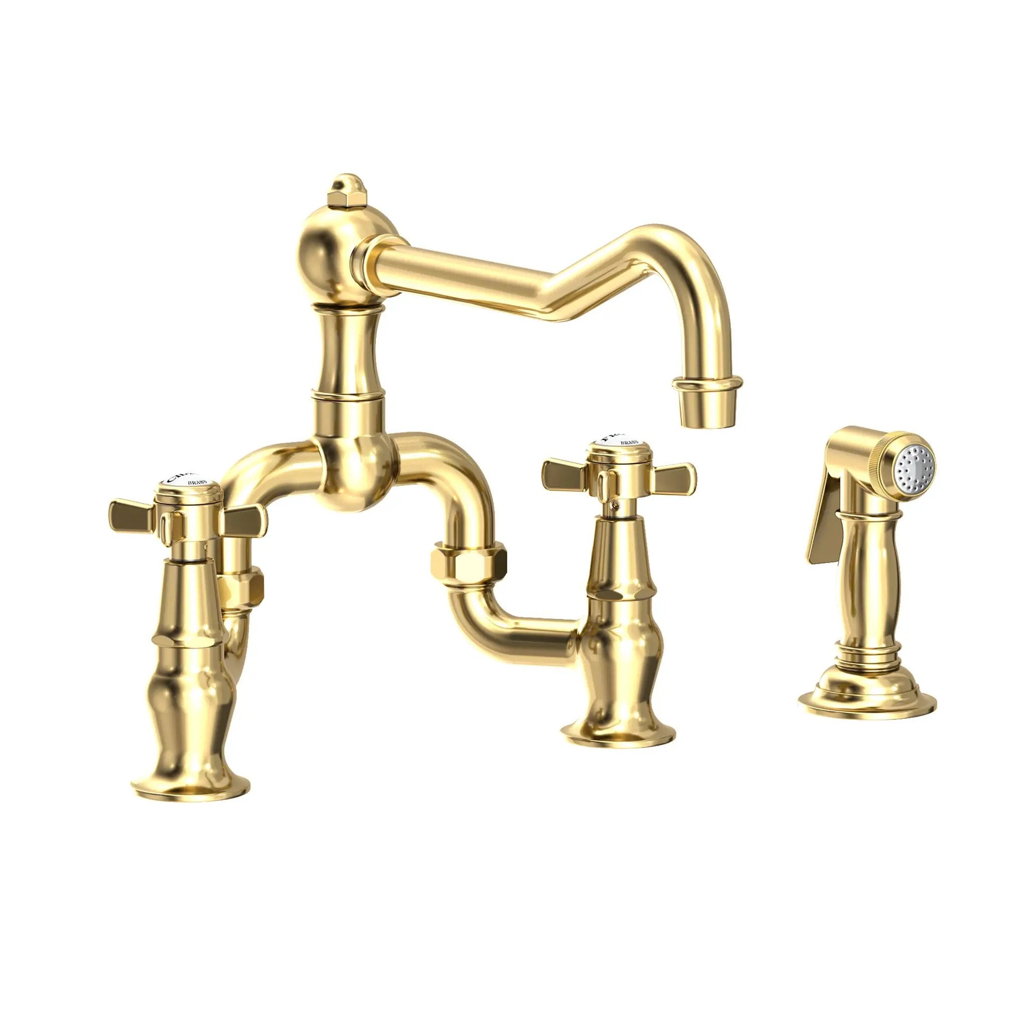 Newport Brass Fairfield Kitchen Bridge Faucet with Side Spray by Newport Brass