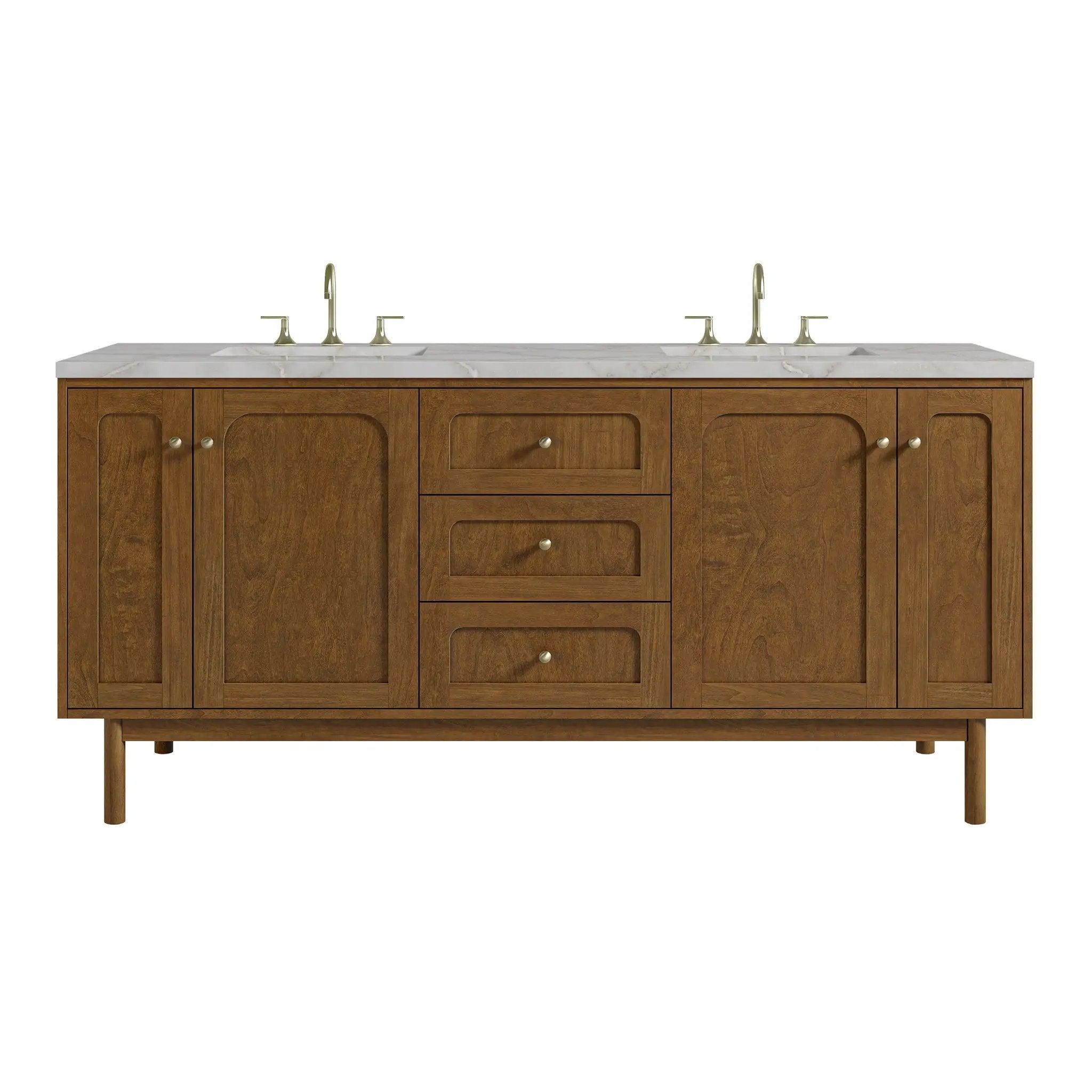James Martin Laurent 72" Double Vanity Set - Honey Oak by James Martin Vanities