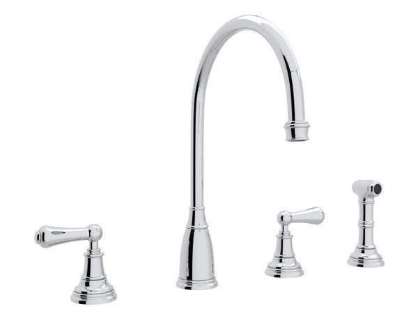 polished chrome kitchen faucet