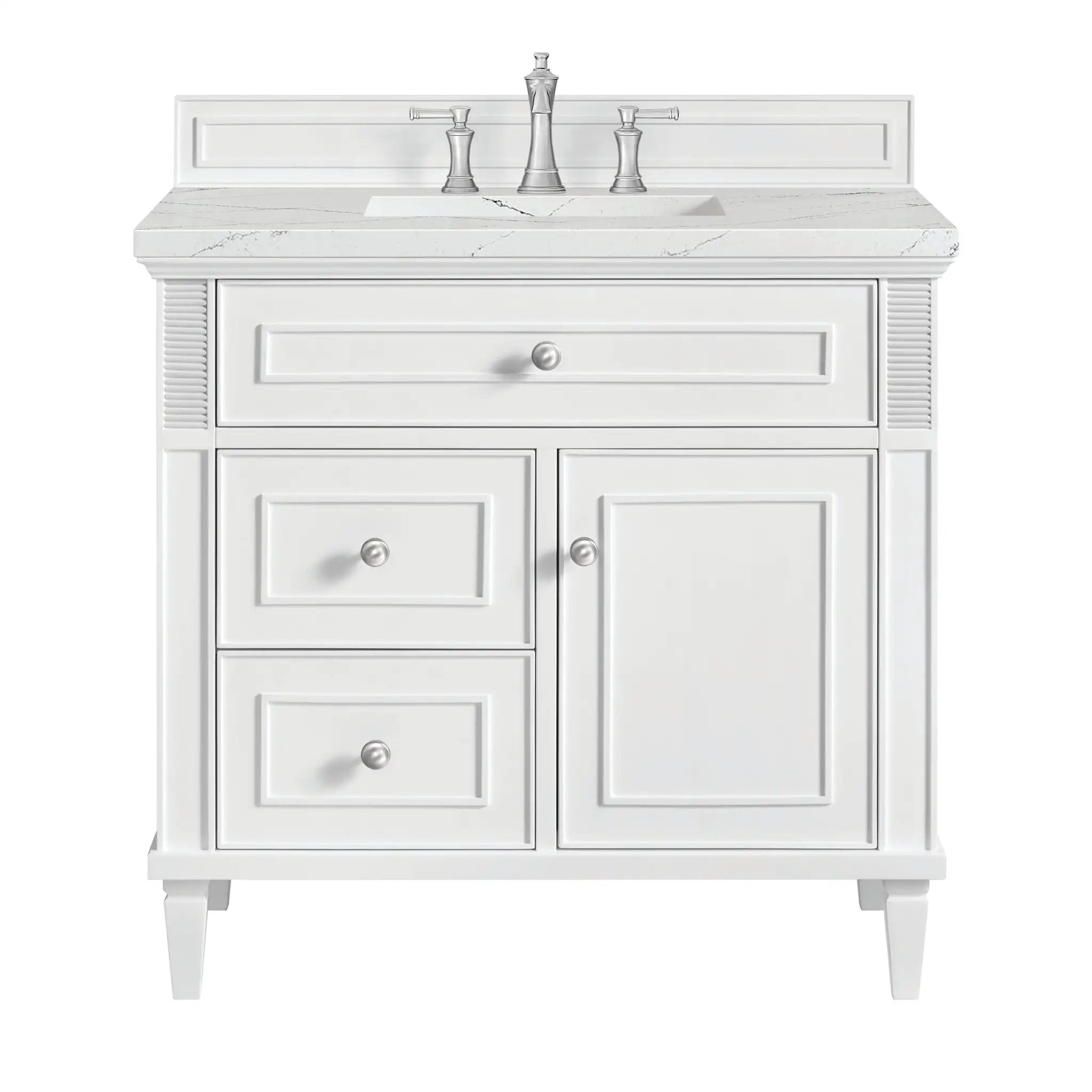 James Martin Lorelai 36" Single Vanity Set - Bright White by James Martin Vanities